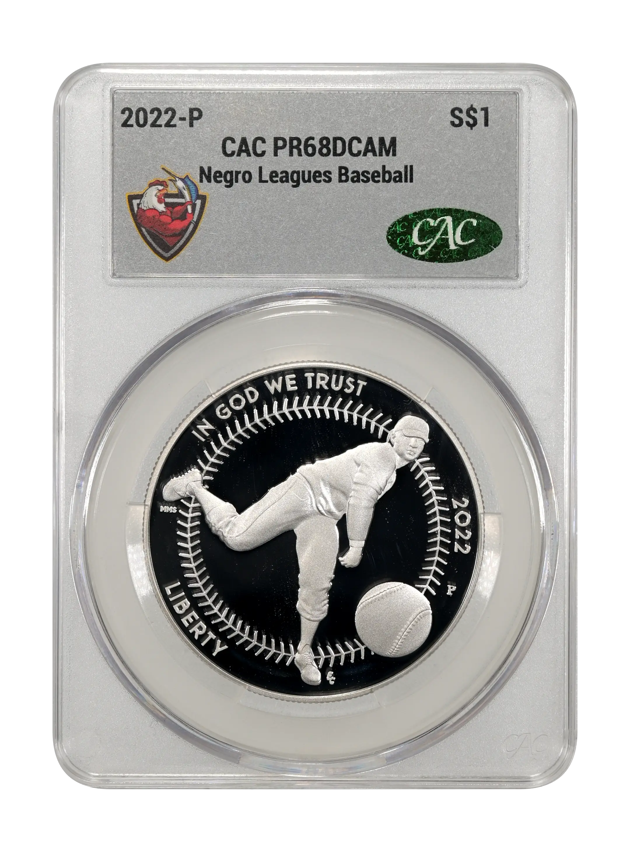 2022-P S$1 Negro Leagues Baseball PR DCAM PR66 DCAM thumbnail 23