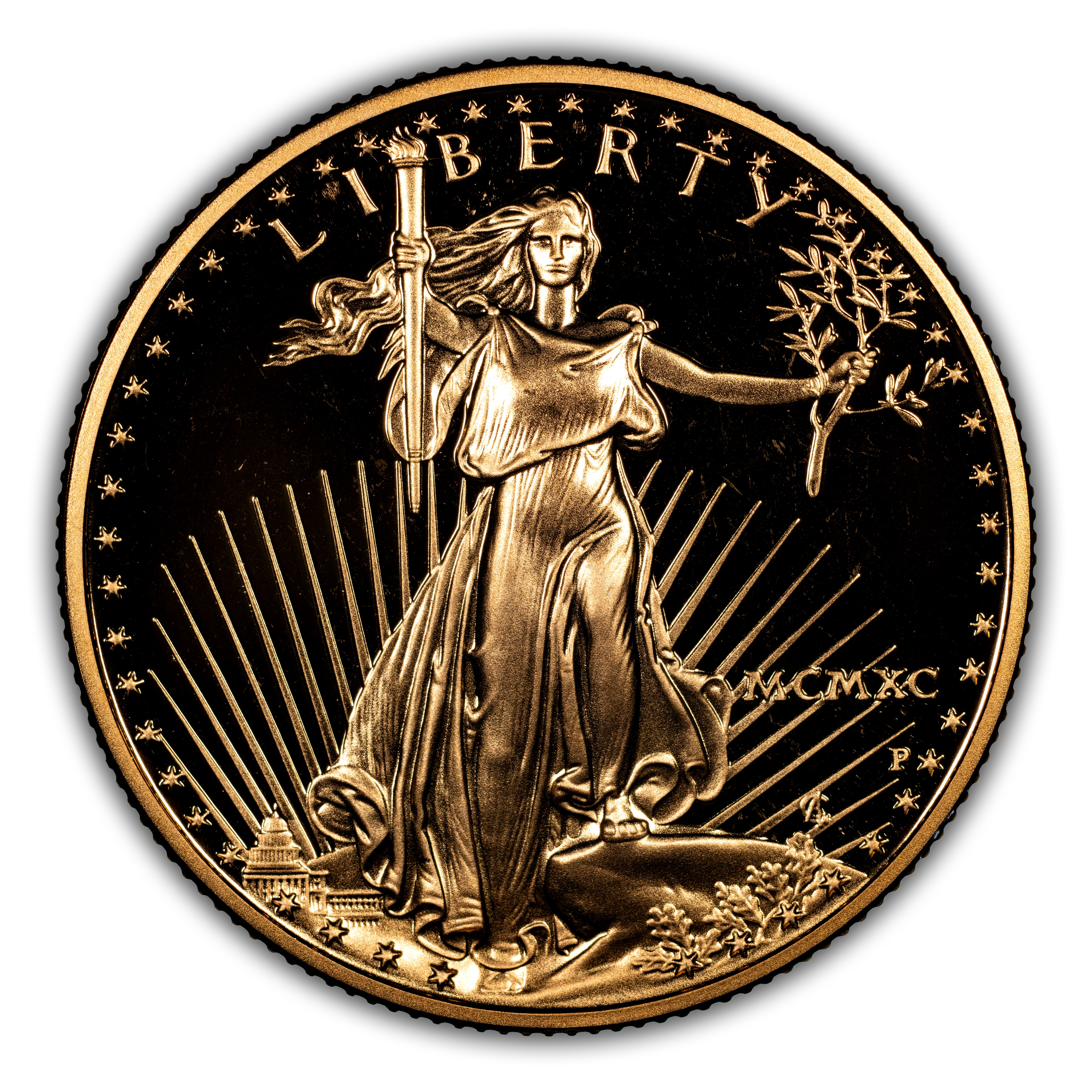 1990-P $25 Gold Eagle PR DCAM