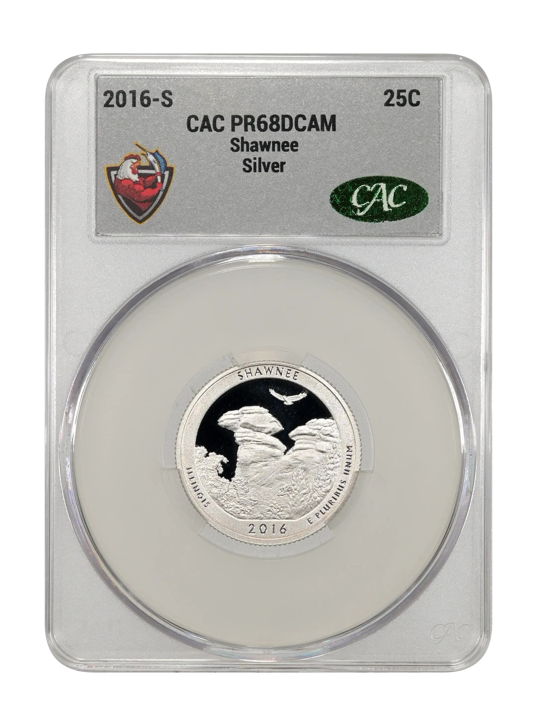 2016-S 25c Shawnee, Silver PR DCAM thumbnail 4