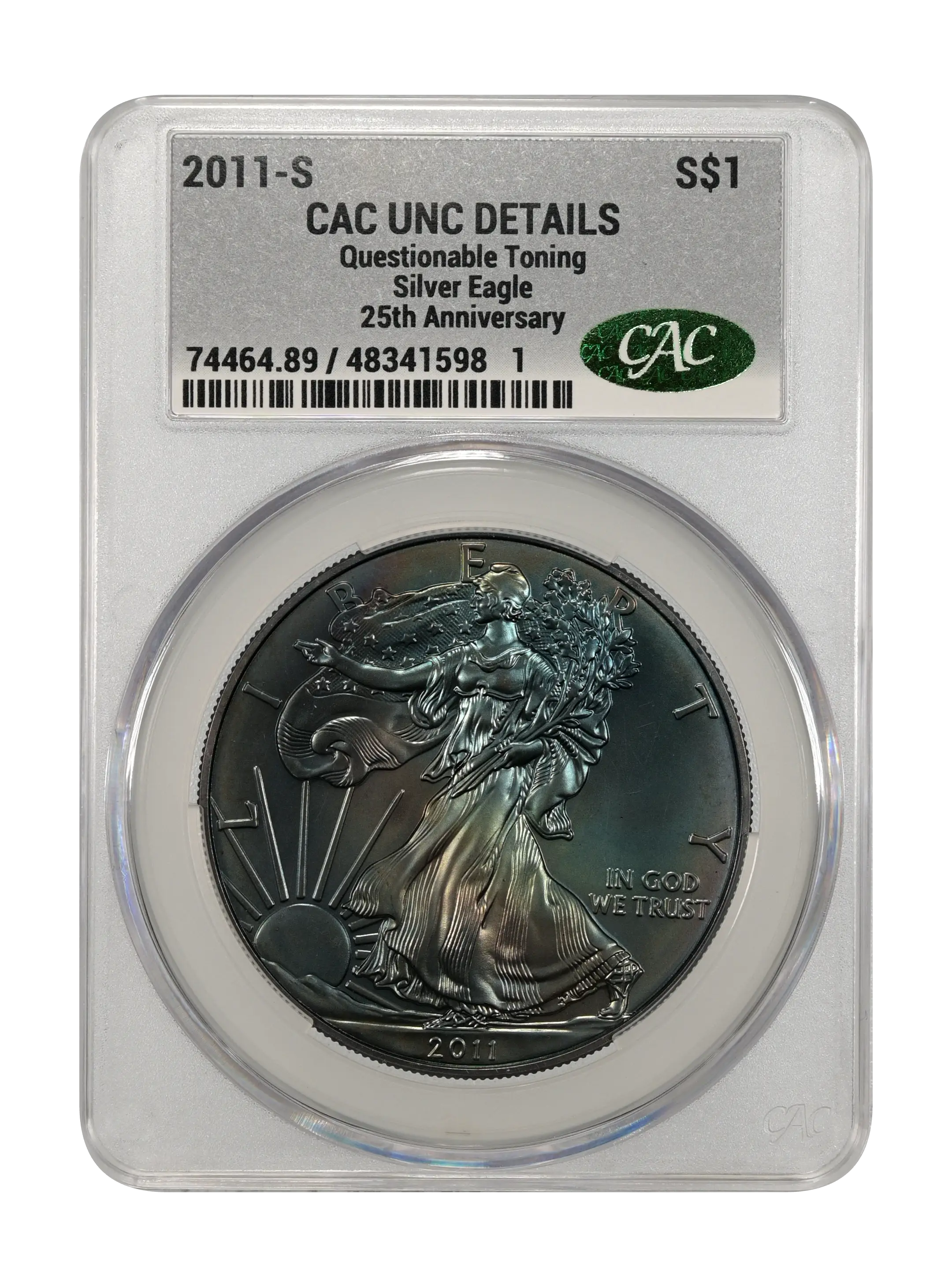 2011-S $1  Silver Eagle, Burnished, 25th Anniversary MS thumbnail 19
