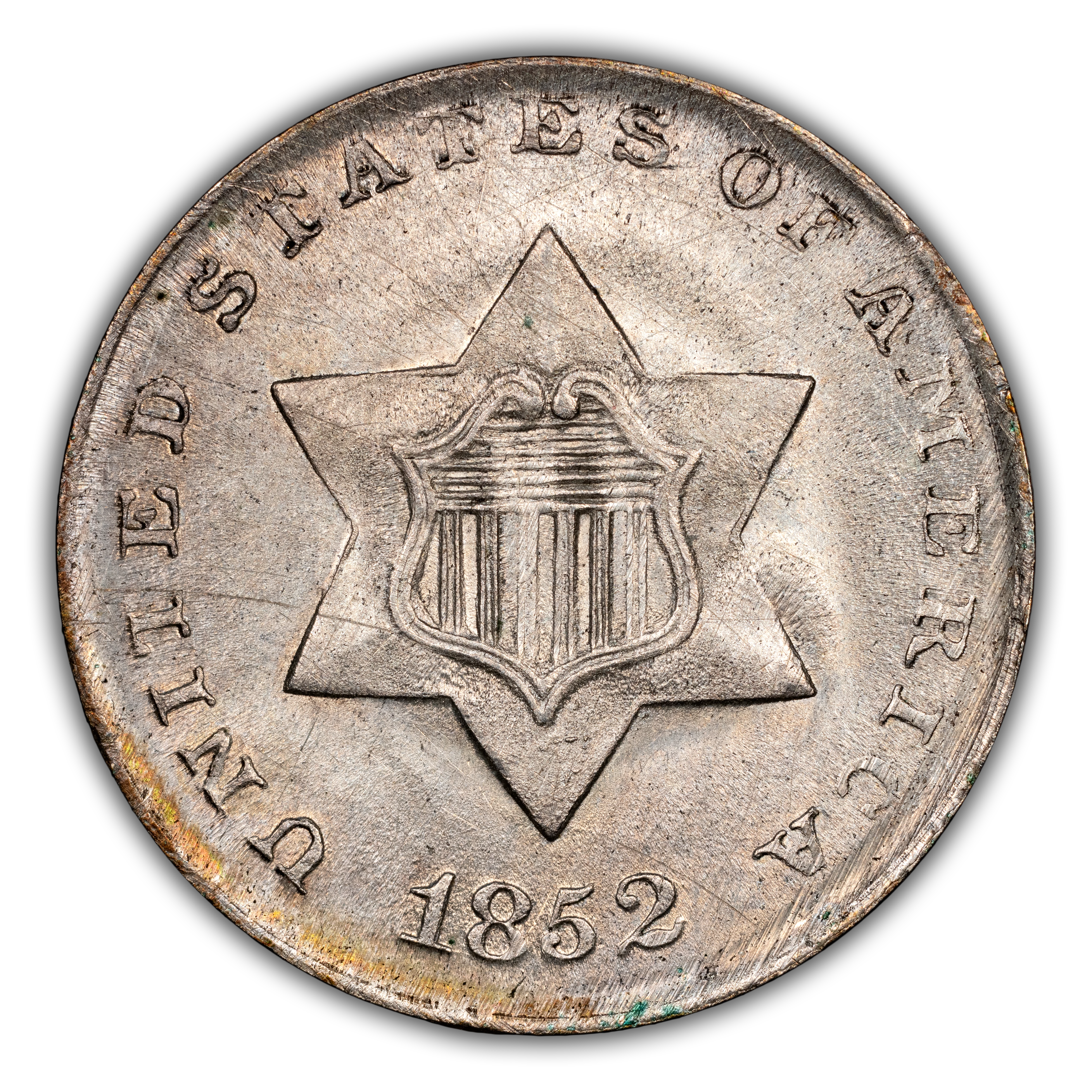 1852 3cS Repunched Date, FS-302 MS thumbnail 2