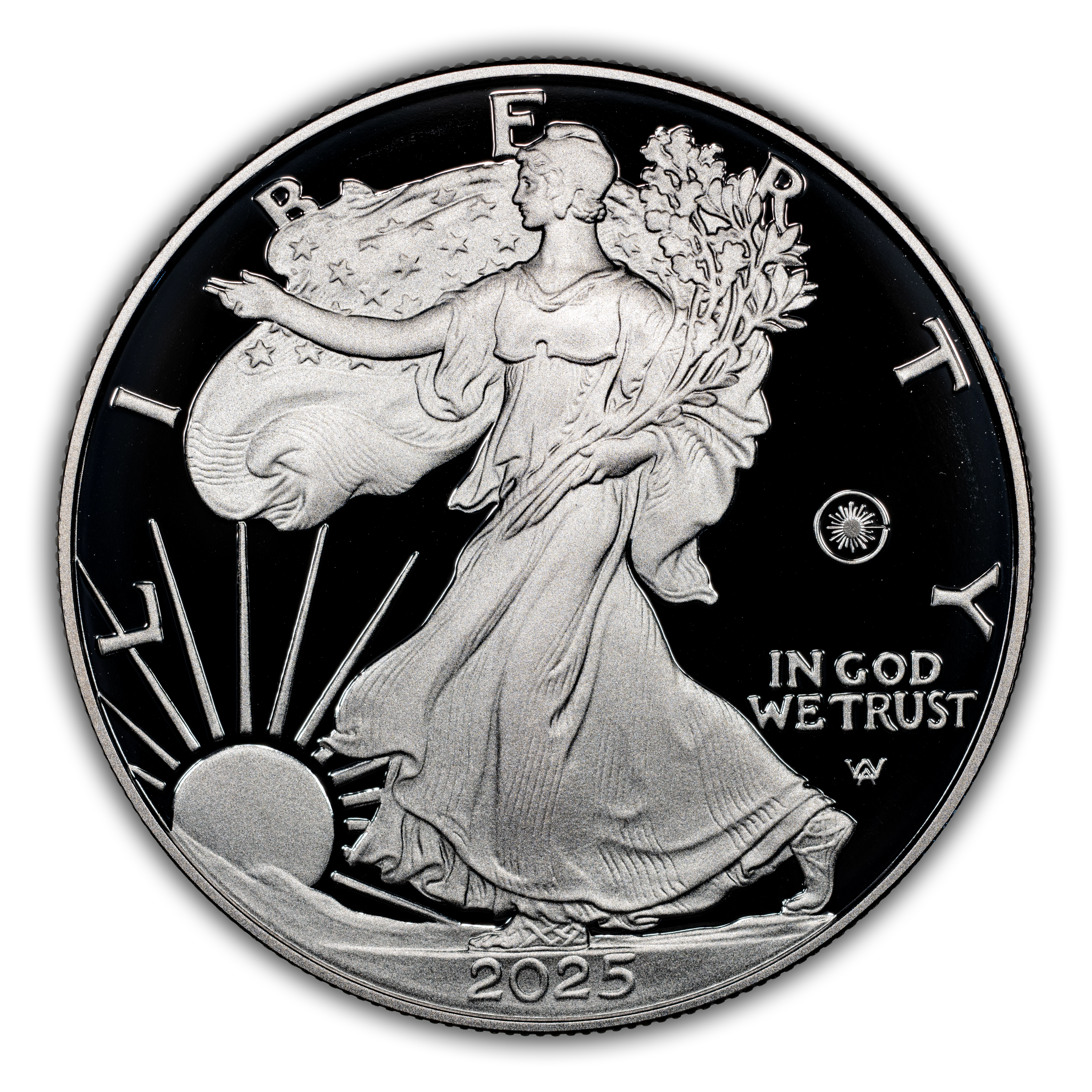 2025-W $1  Silver Eagle, Laser Privy PR DCAM thumbnail 3