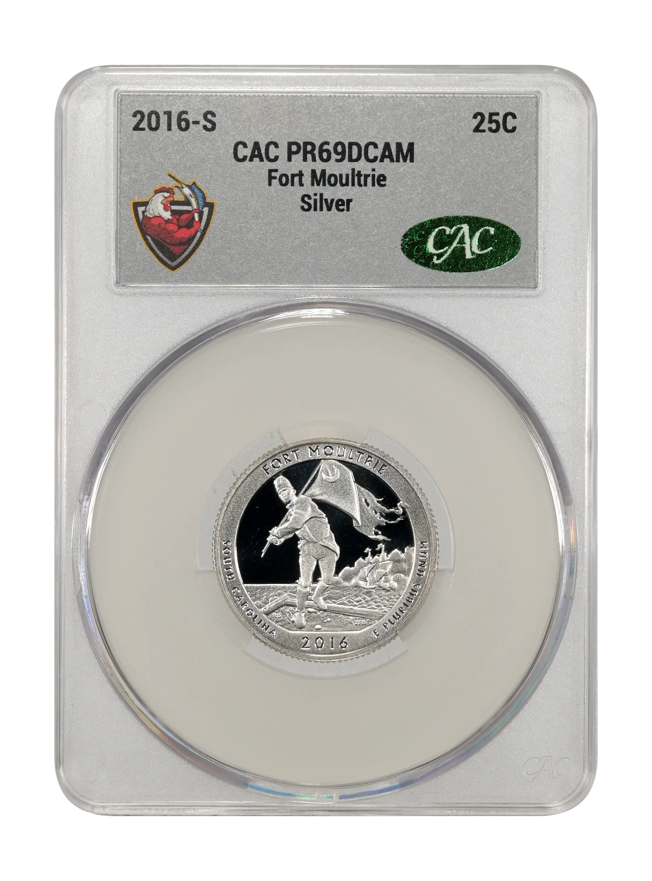 2016-S 25c Fort Moultrie , Silver PR DCAM thumbnail 2
