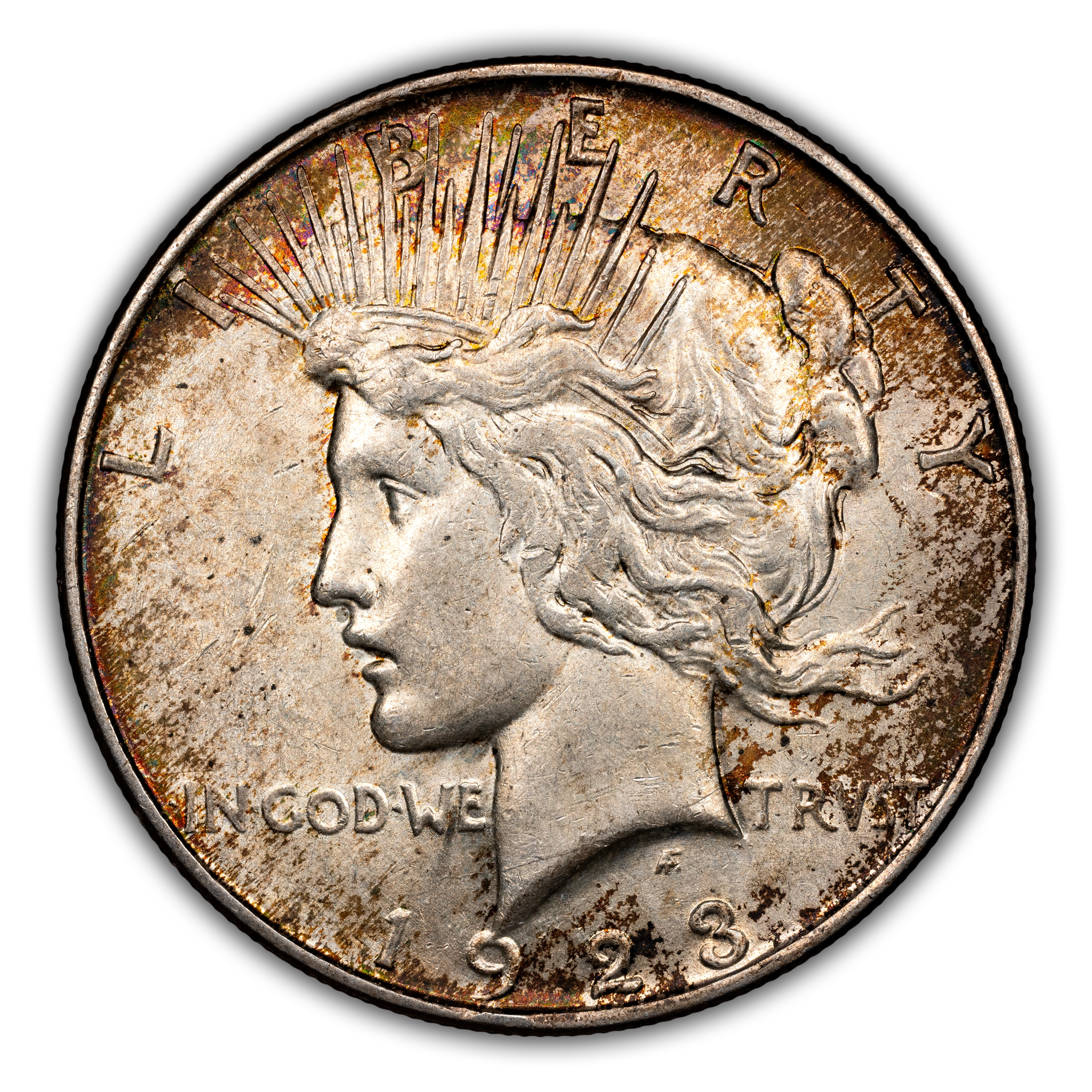 1923-D $1  Obverse Cud, Doubled Reverse, Collar Clash, VAM-2A MS thumbnail 7