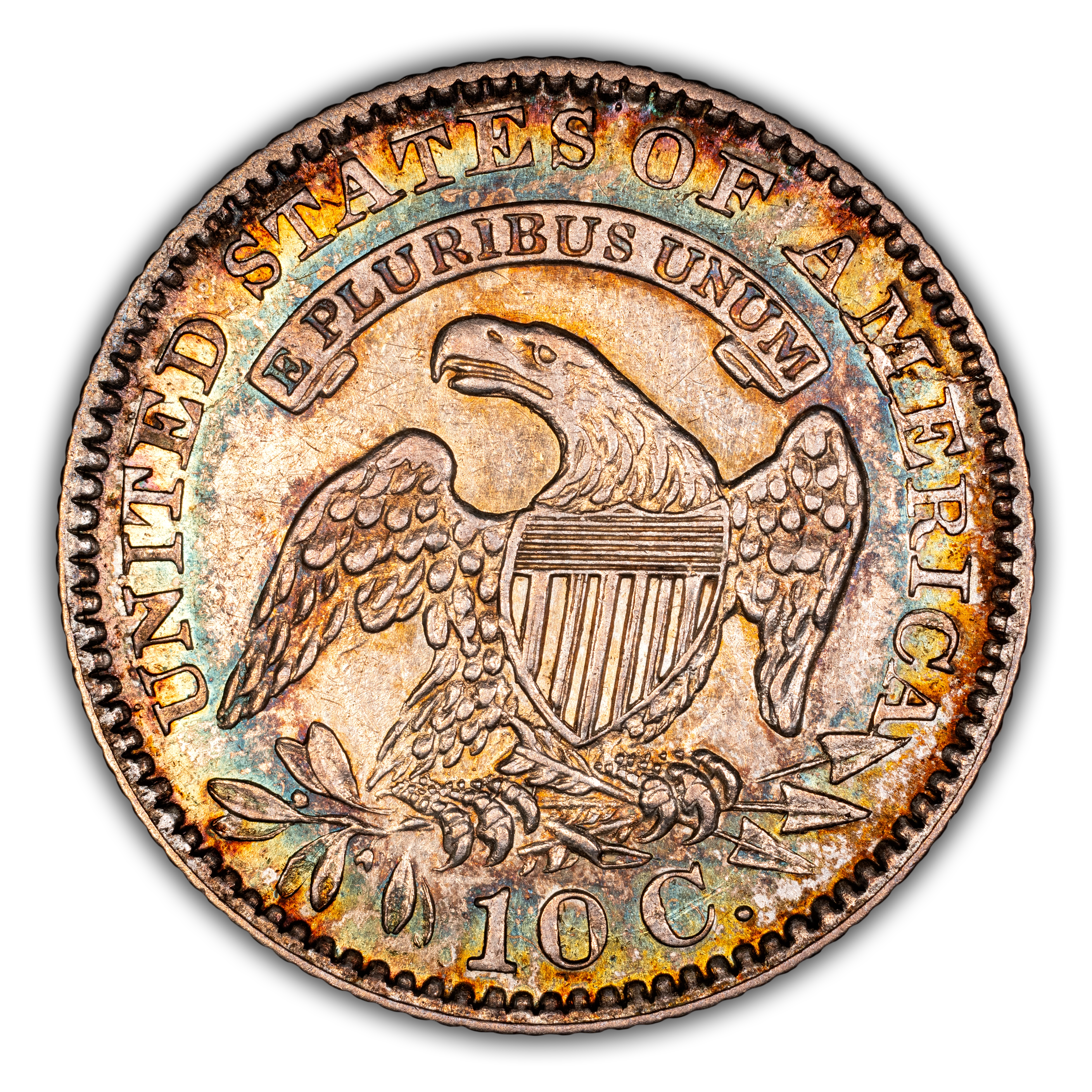1828 10c Small Planchet, Small Date, JR-1 MS thumbnail 6