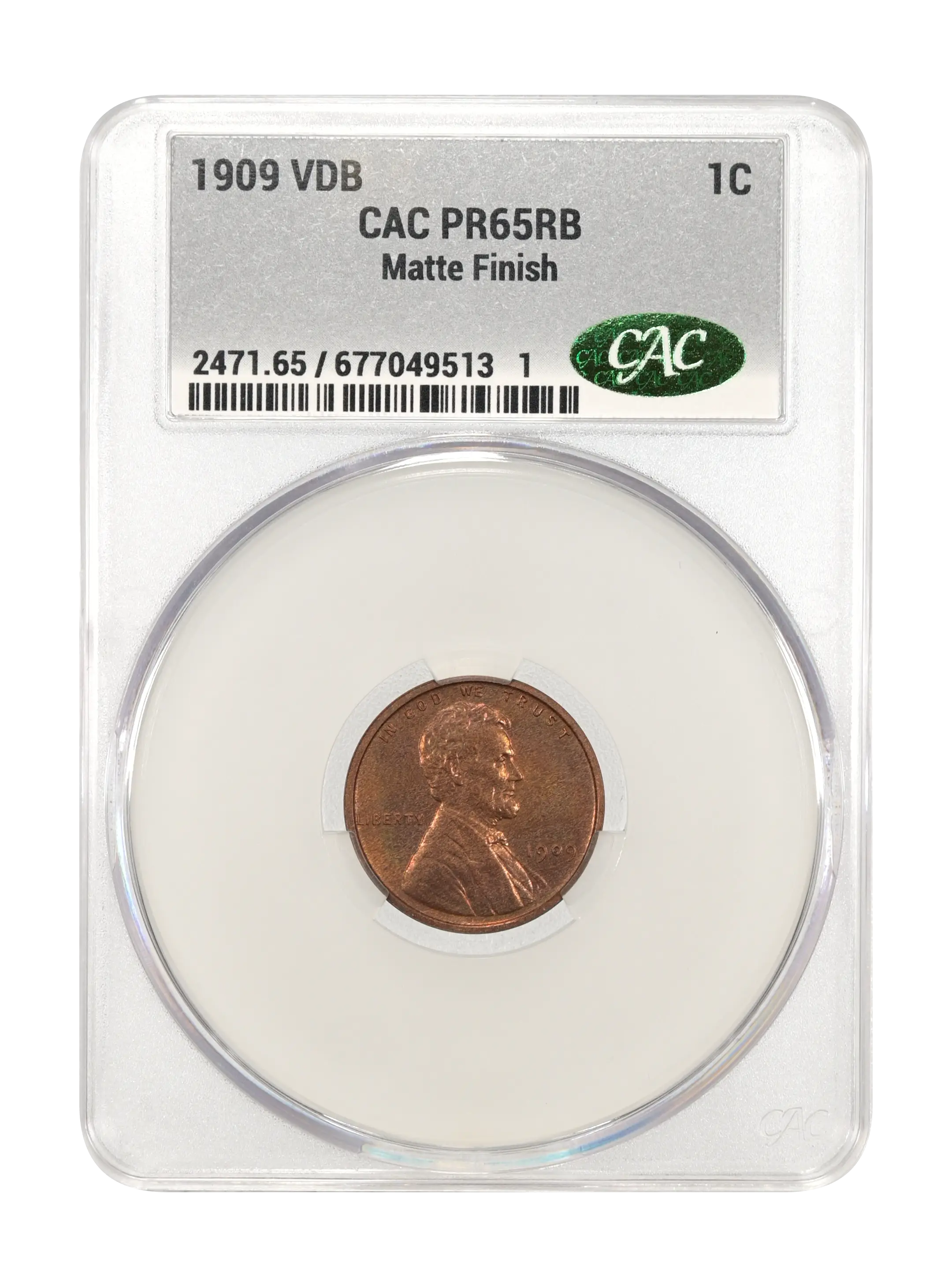 1909 VDB 1c Matte Finish PR RB thumbnail 15