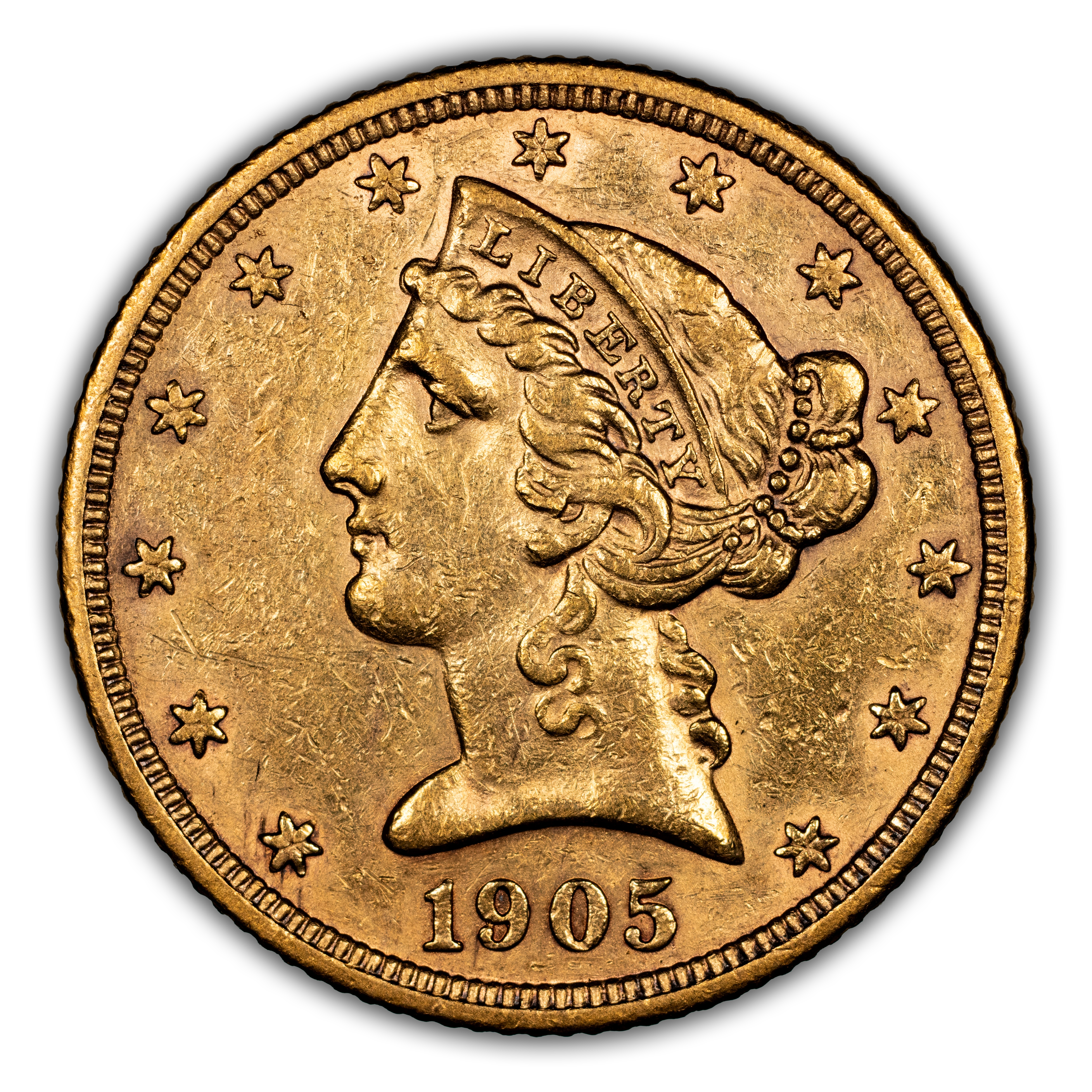 1905-S/S $5  Repunched Mintmark, FS-501 MS thumbnail 2