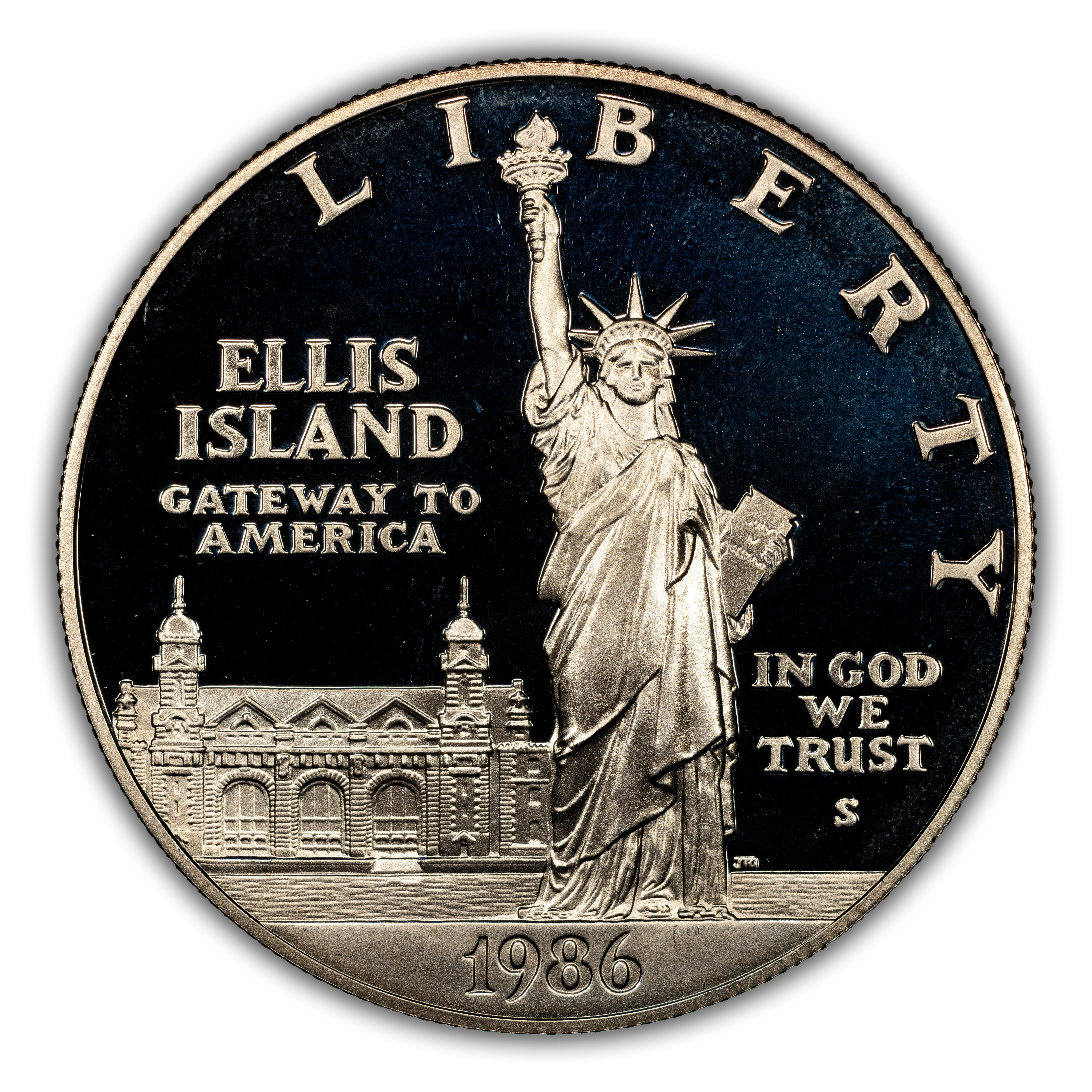 1986-S S$1 Statue of Liberty PR DCAM