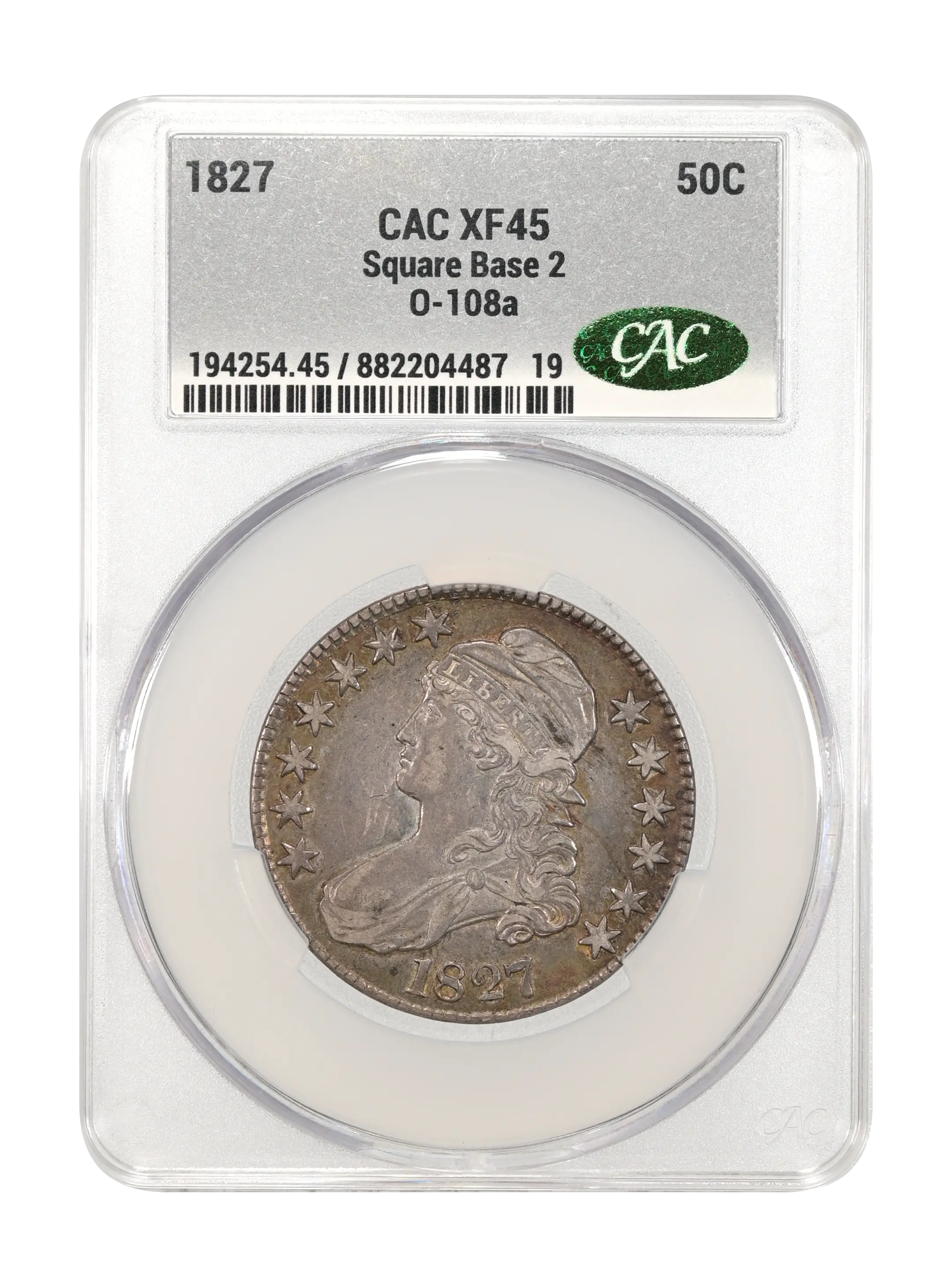 1827 50c Square Base 2, O-108a MS thumbnail 7