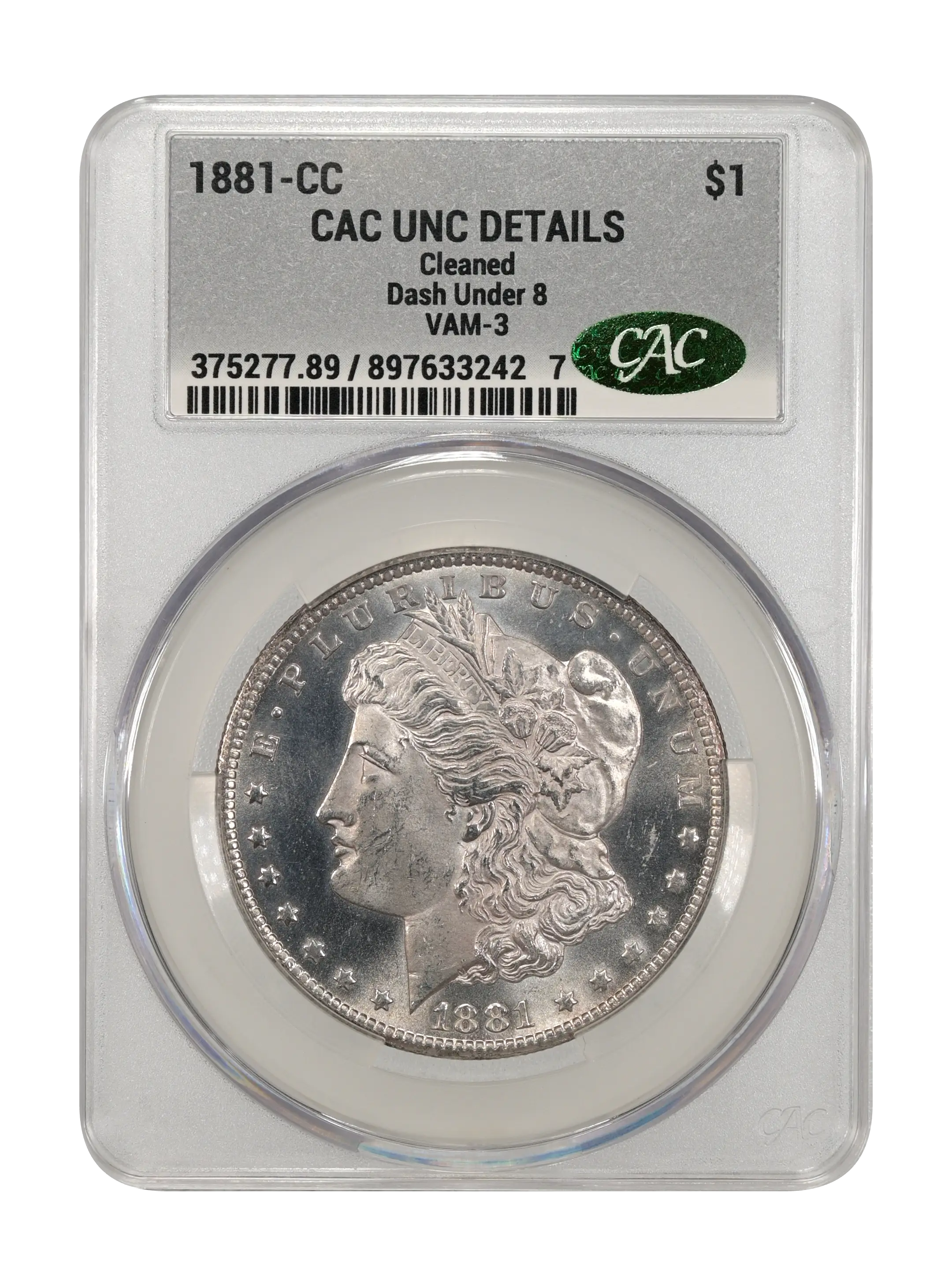 1881-CC $1  Dash Under 8, VAM-3 MS thumbnail 3