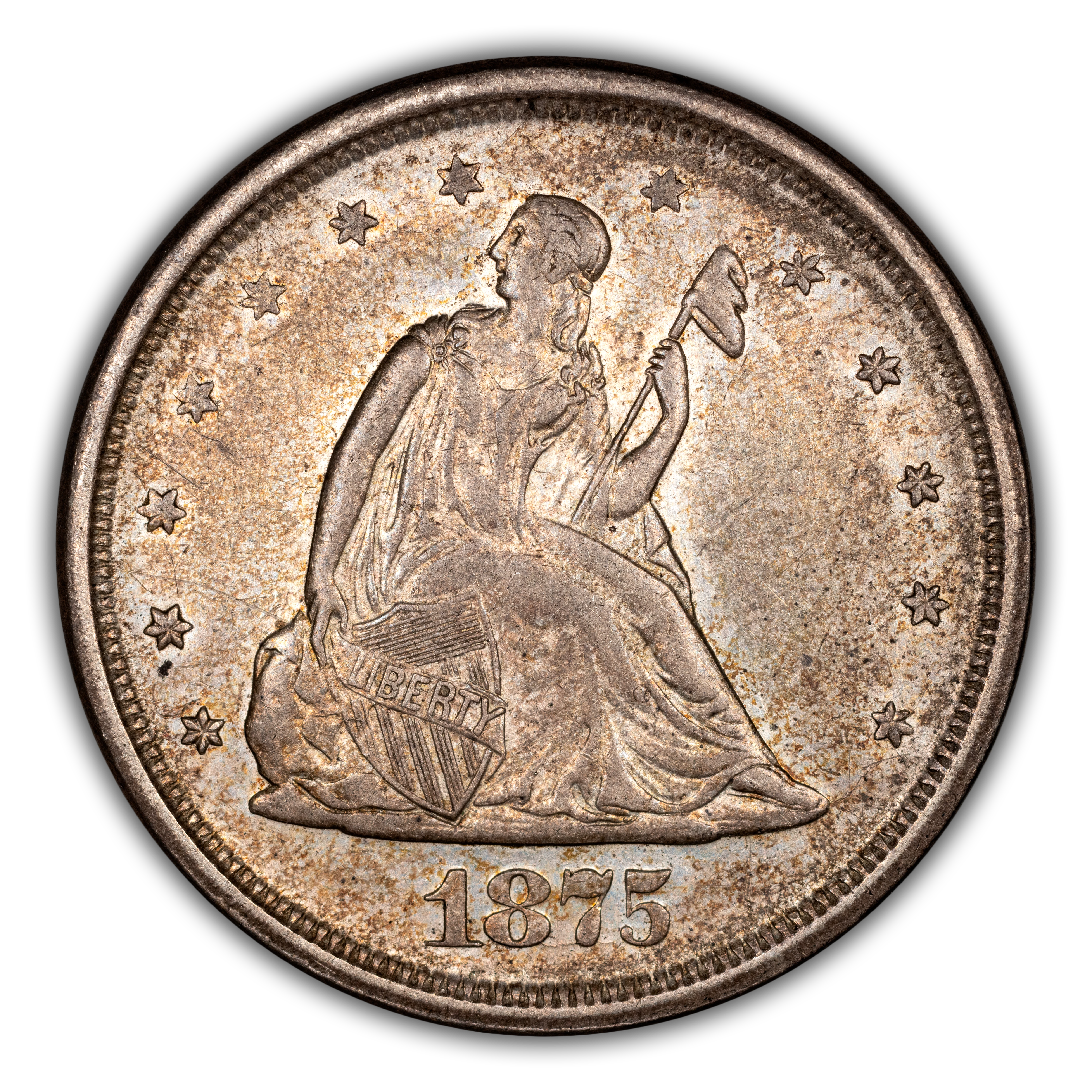 Twenty-Cent Piece Set 20c Seated Liberty, no 1876-CC, 4 Coins MS thumbnail 7