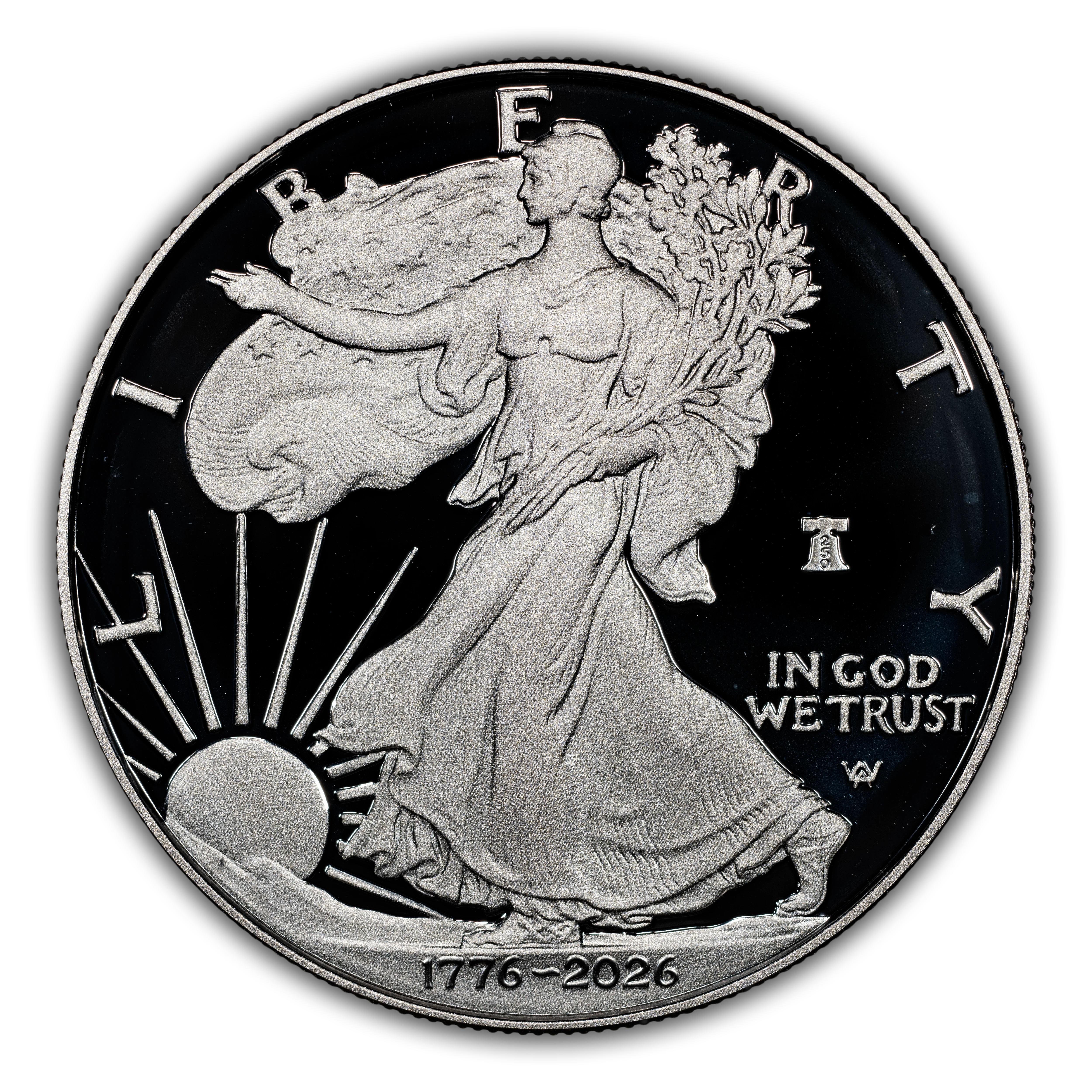1776~2026-W $1  Silver Eagle, Liberty Bell Privy, 250th Anniversary PR DCAM thumbnail 12
