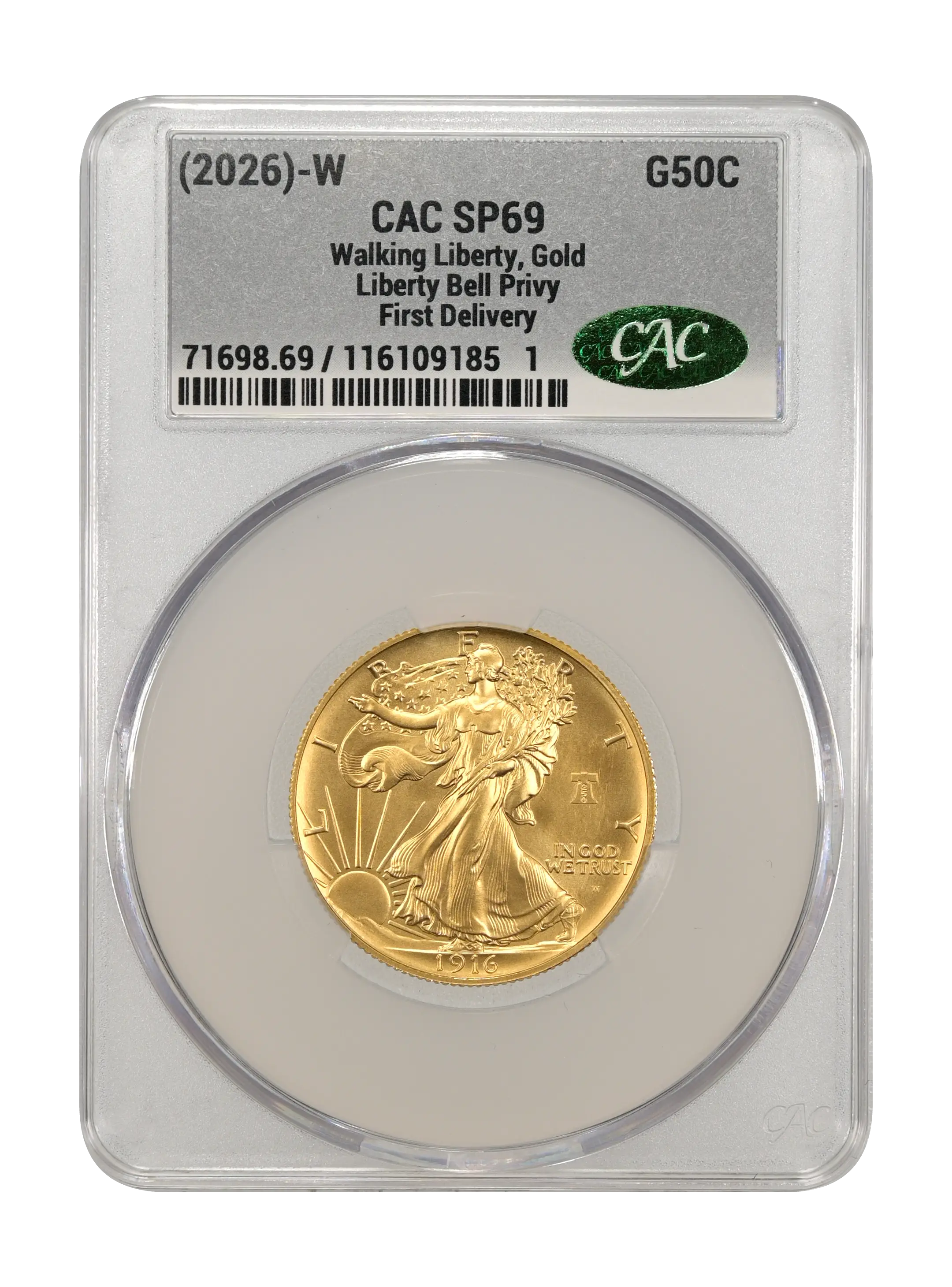 (2026)-W G50c Gold Walking Liberty, 250th Anniversary Privy SP thumbnail 9