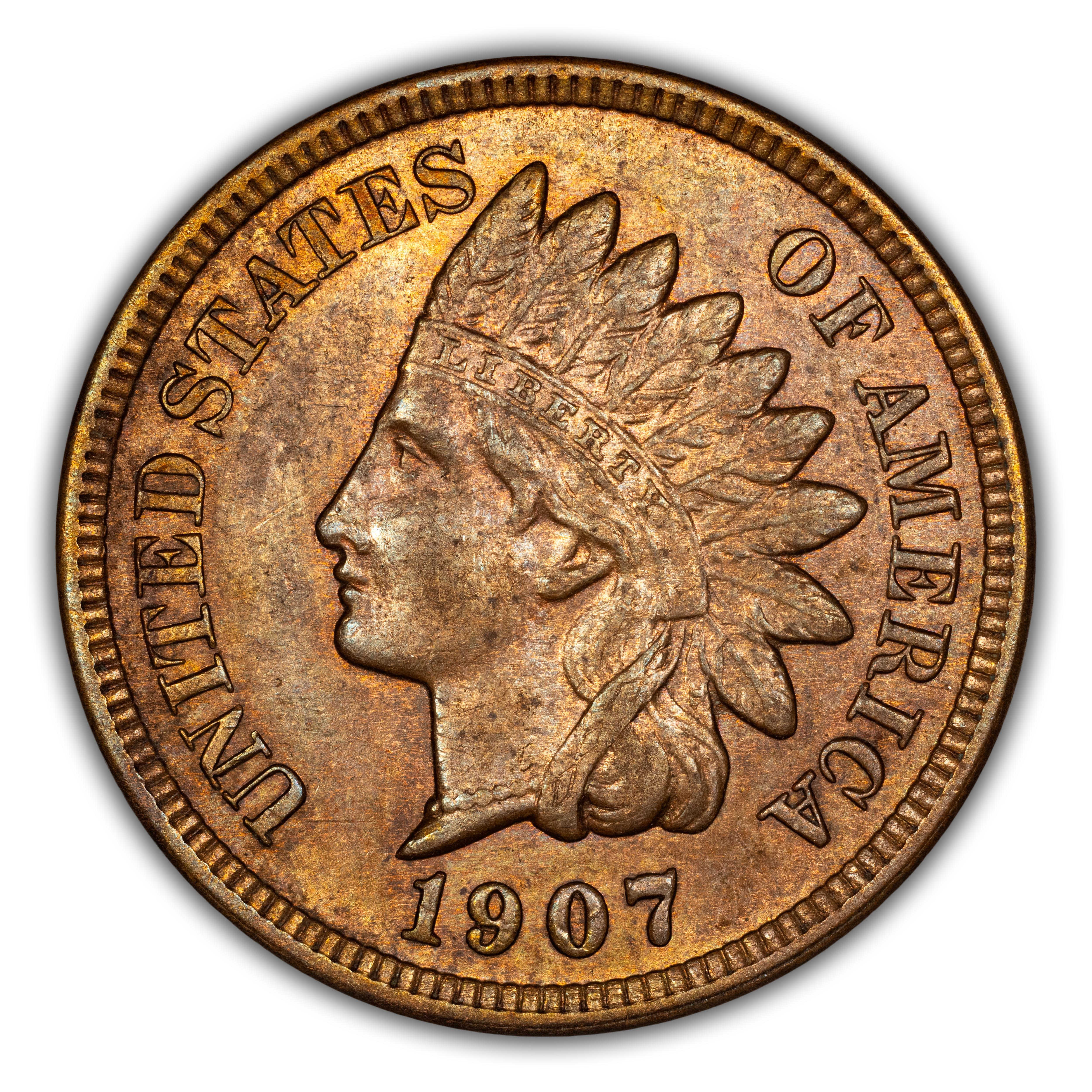 1907 1c Repunched Date, FS-304, S-27 MS BN