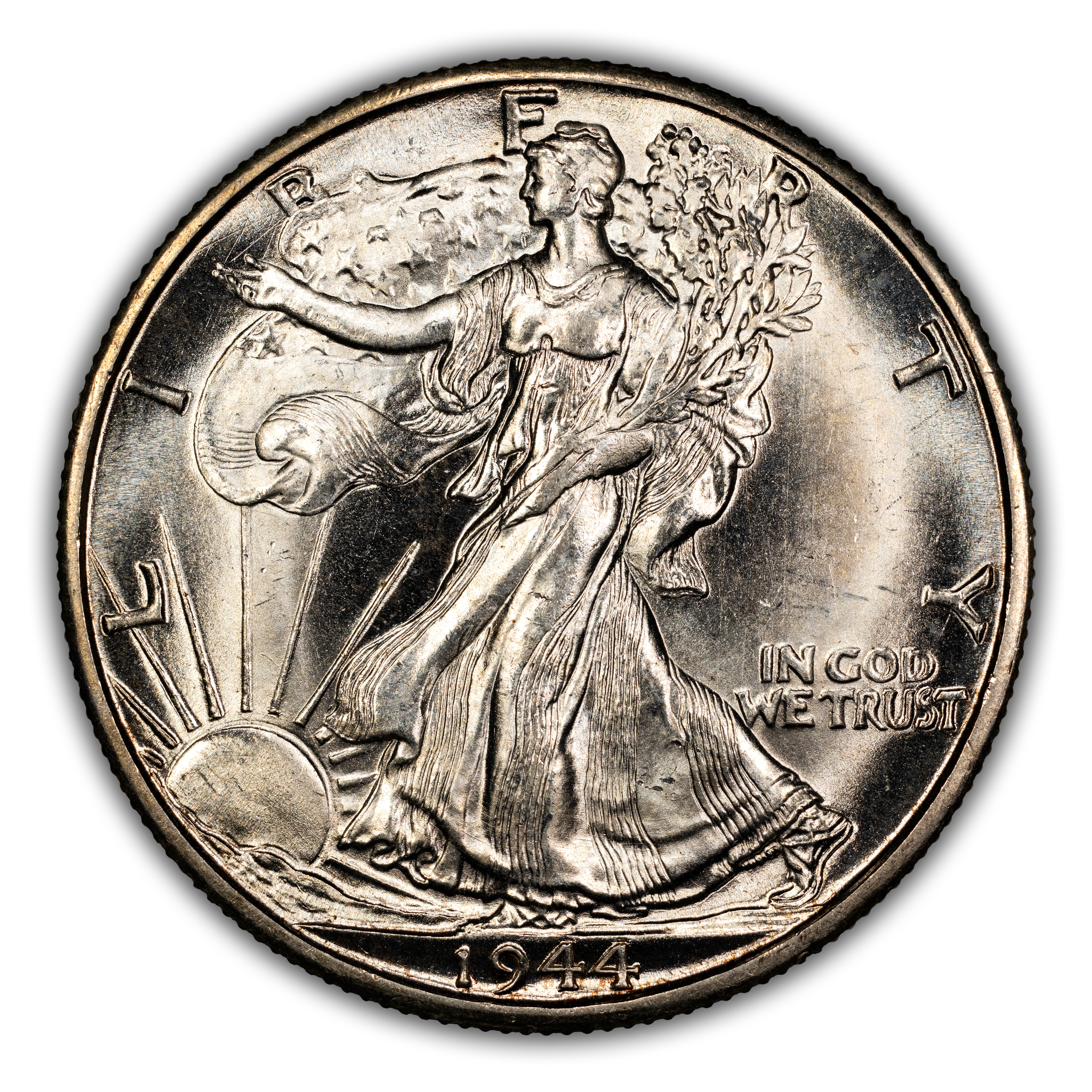 1944-D 50c Hand-Engraved Initials, FS-901 MS thumbnail 3