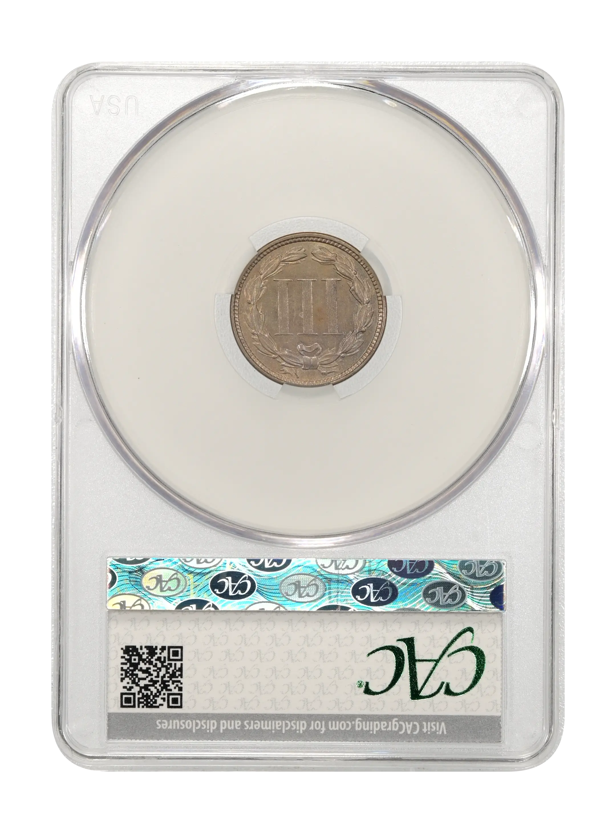1870 3cN Misplaced Date, FS-302 MS thumbnail 4