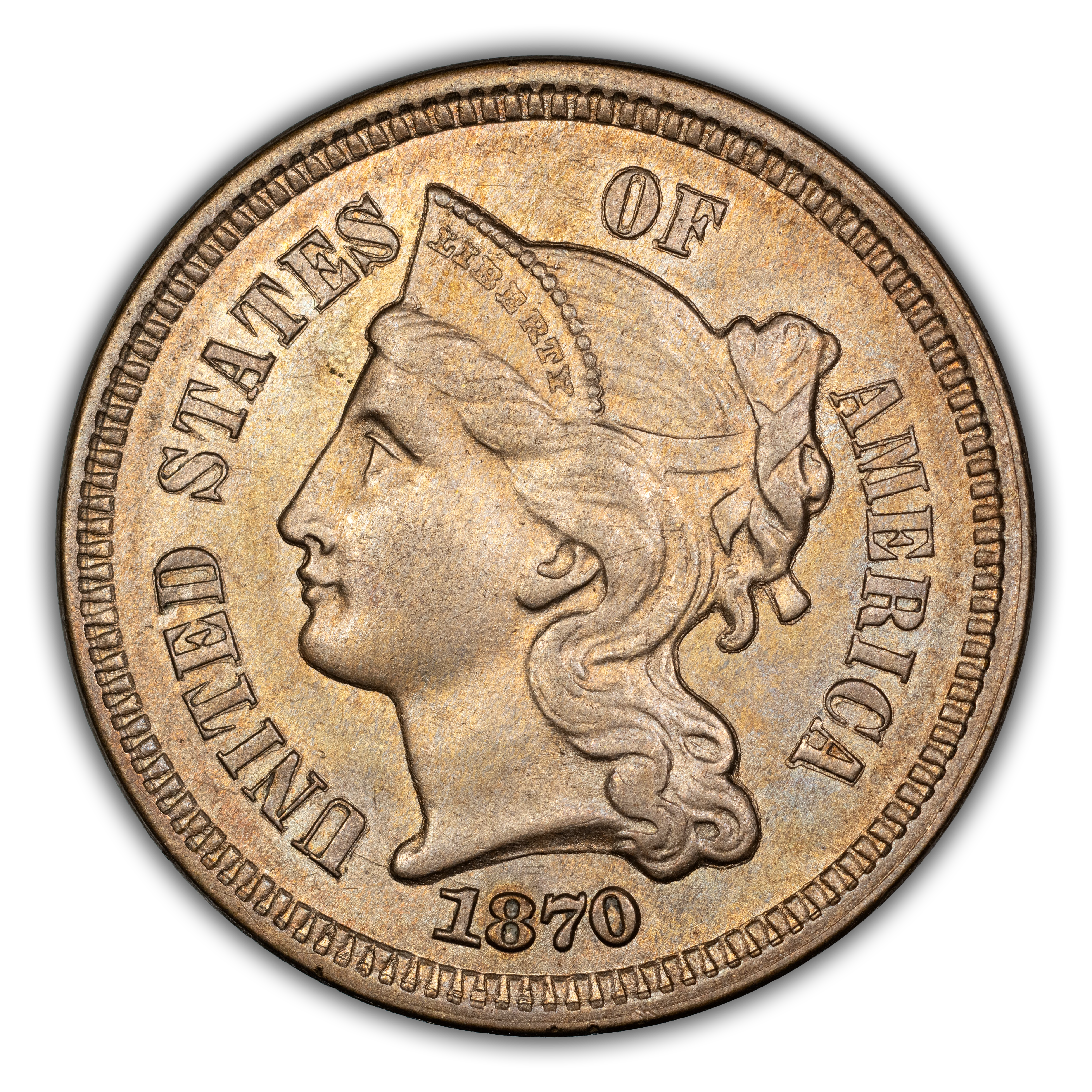 1870 3cN Misplaced Date, FS-302 MS