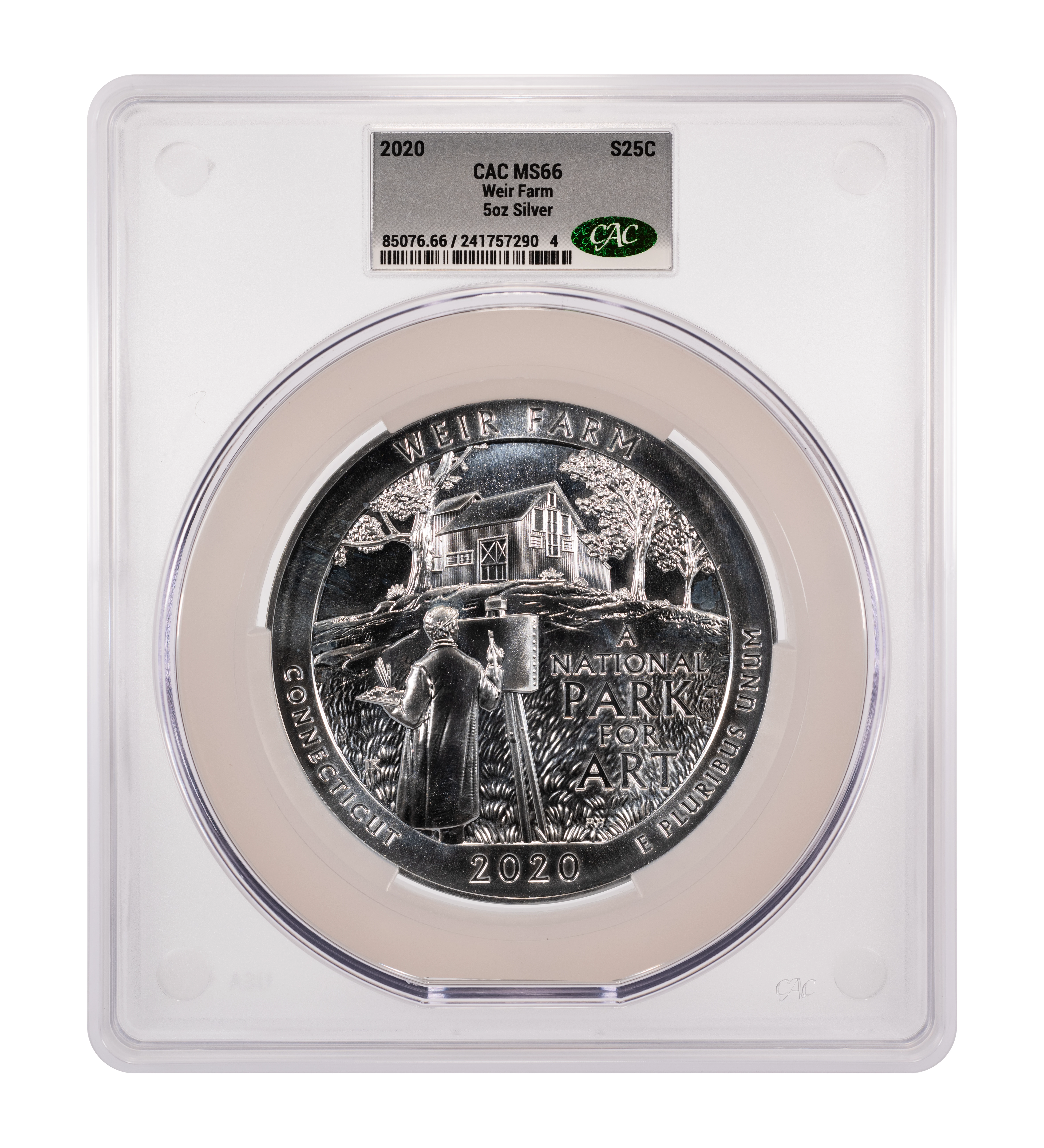 2020 S25c Weir Farm, 5oz Silver MS