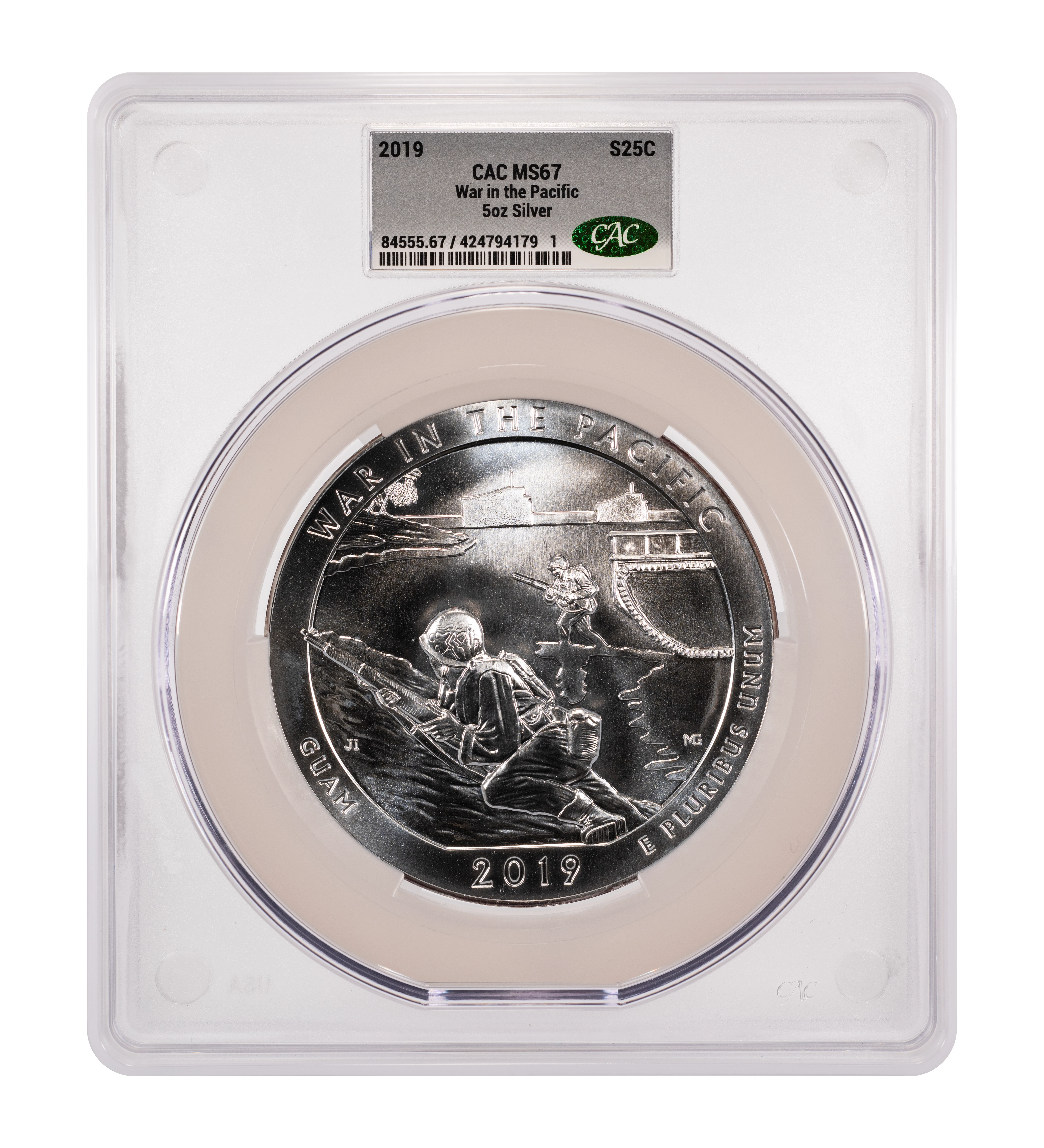 2019 S25c War in the Pacific, 5oz Silver MS