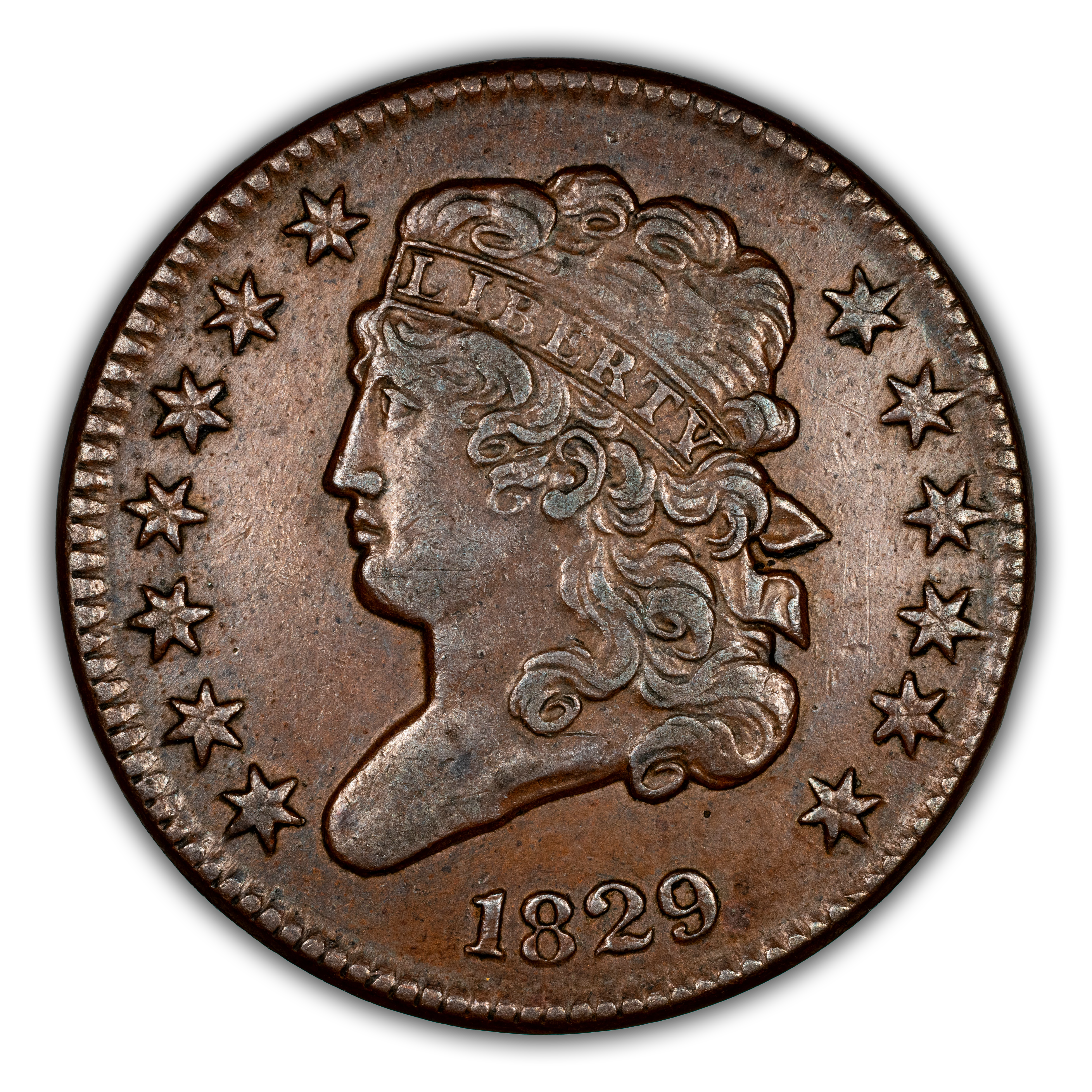 1829 1/2c MS BN