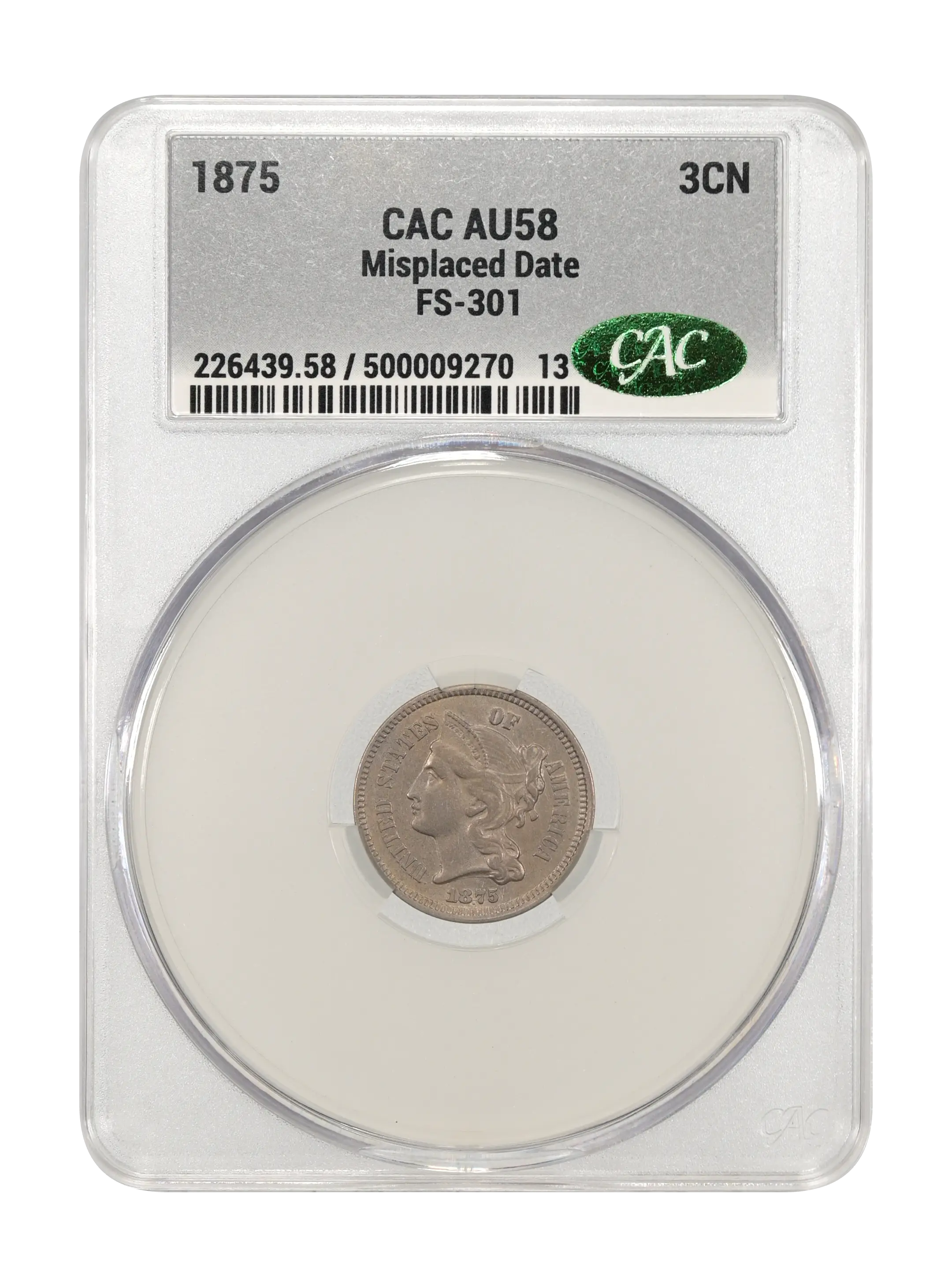 1875 3cN Misplaced Date, FS-301 MS thumbnail 5