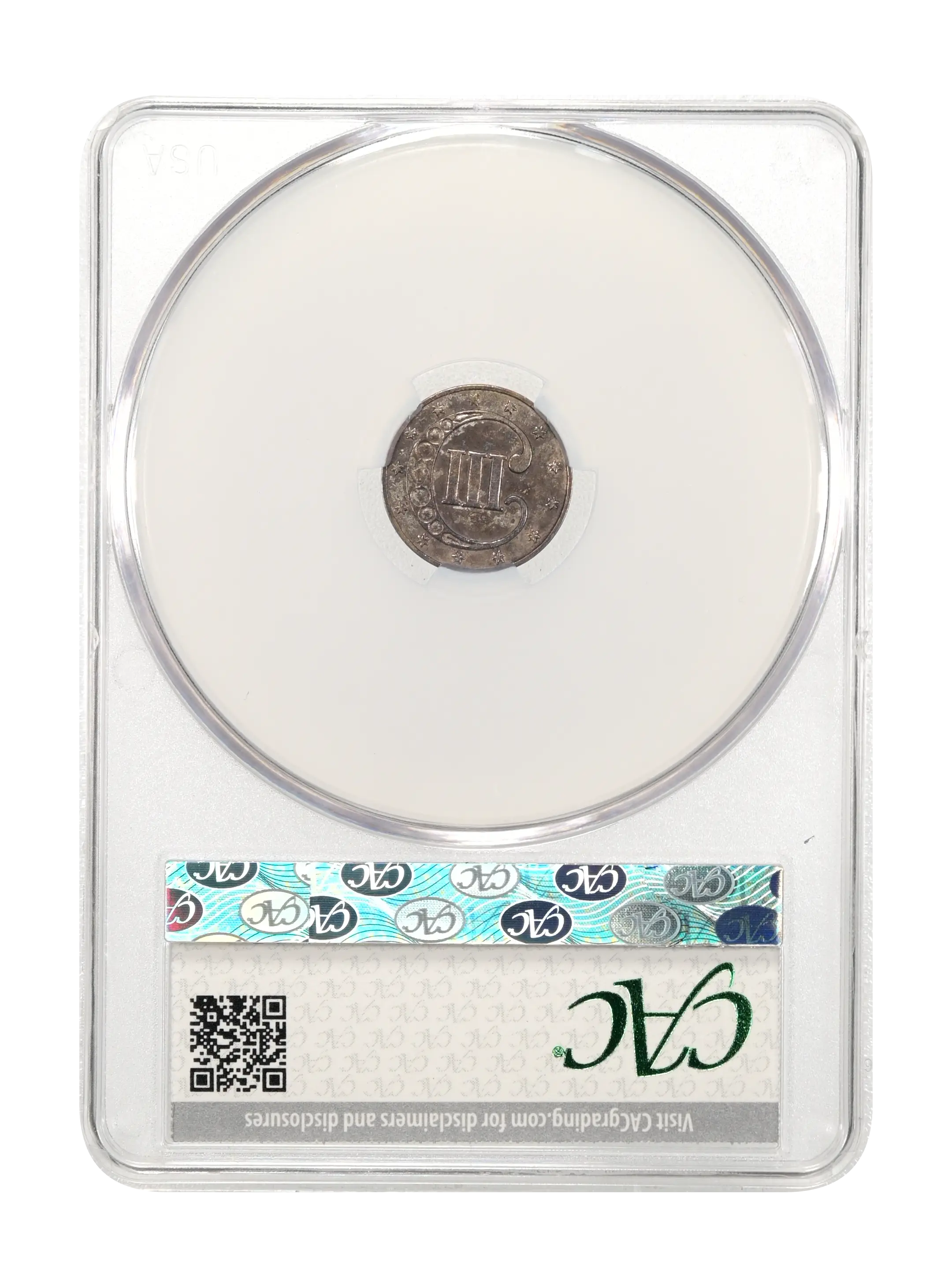 1853 3cS Repunched Date, FS-301 MS thumbnail 4