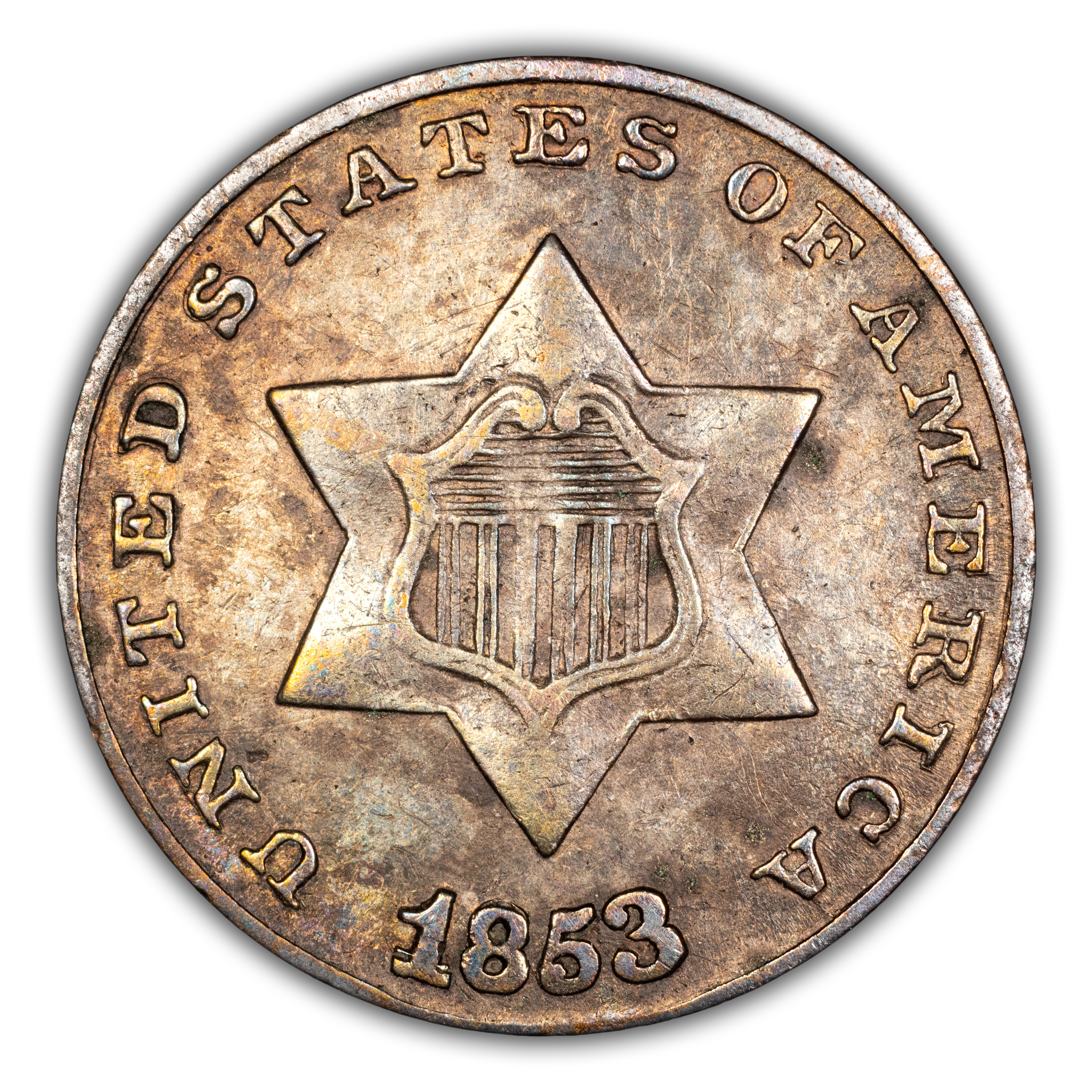 1853 3cS Repunched Date, FS-301 MS