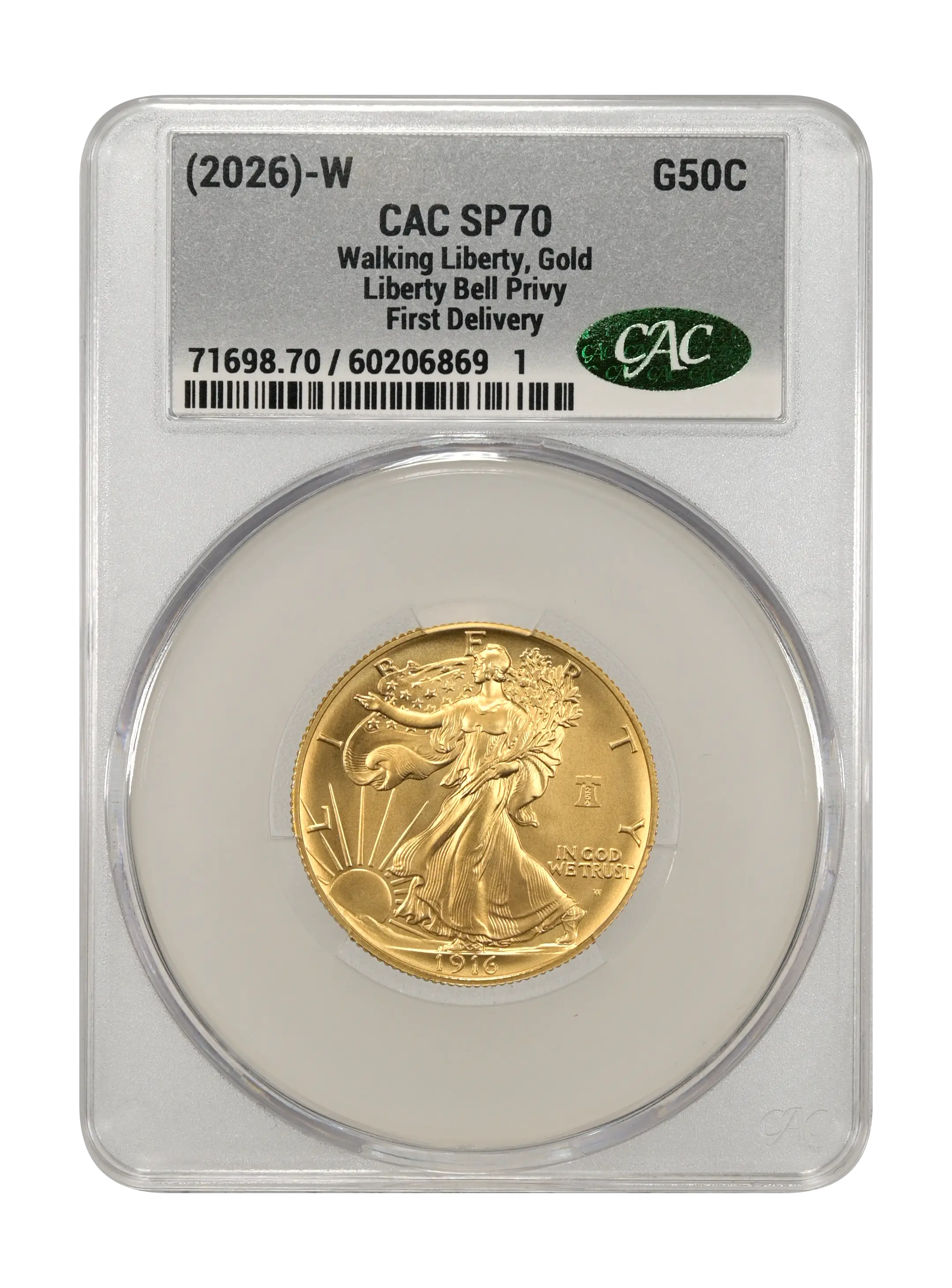 (2026)-W G50c Gold Walking Liberty, 250th Anniversary Privy SP thumbnail 8