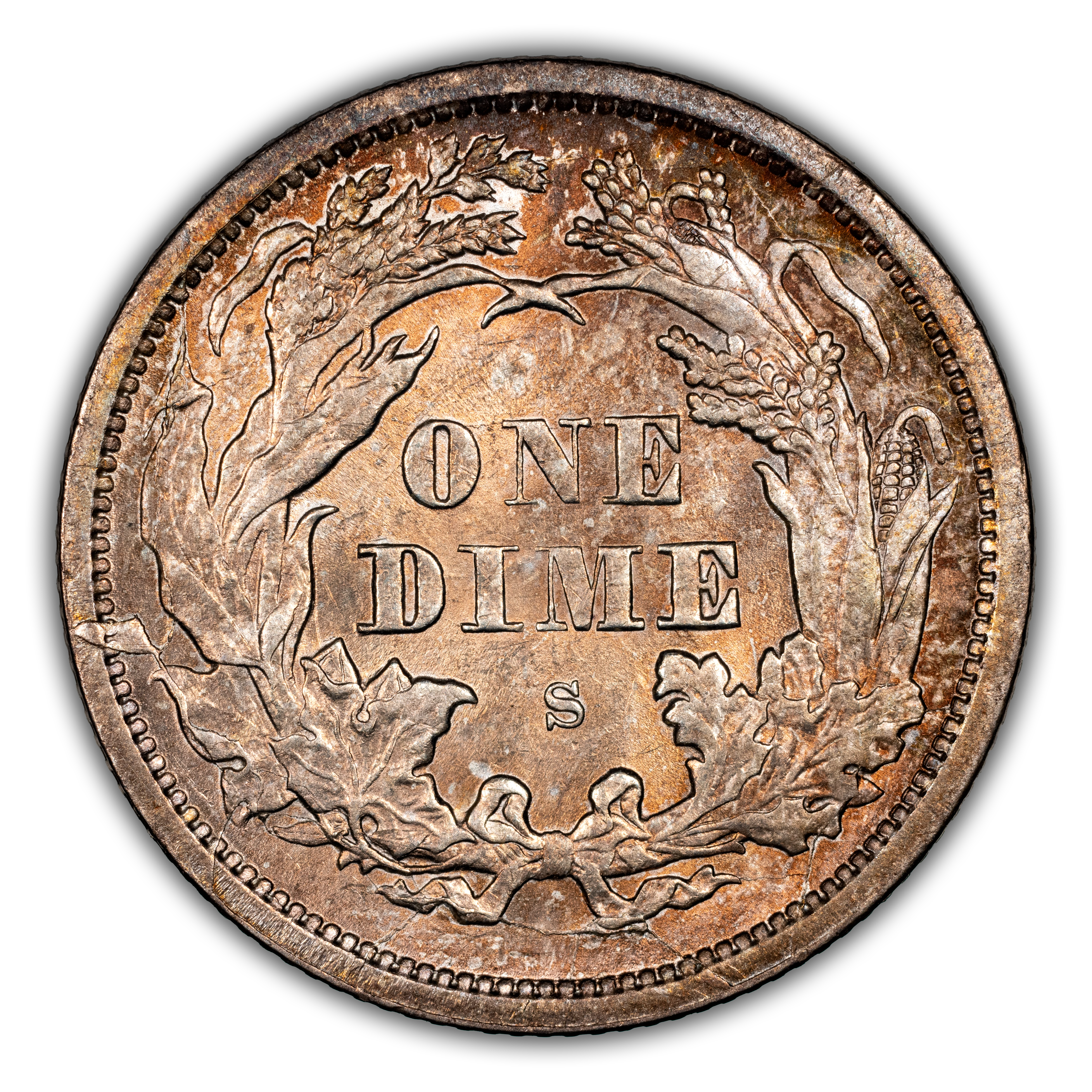 1875-S 10c Mintmark Above Bow MS thumbnail 11
