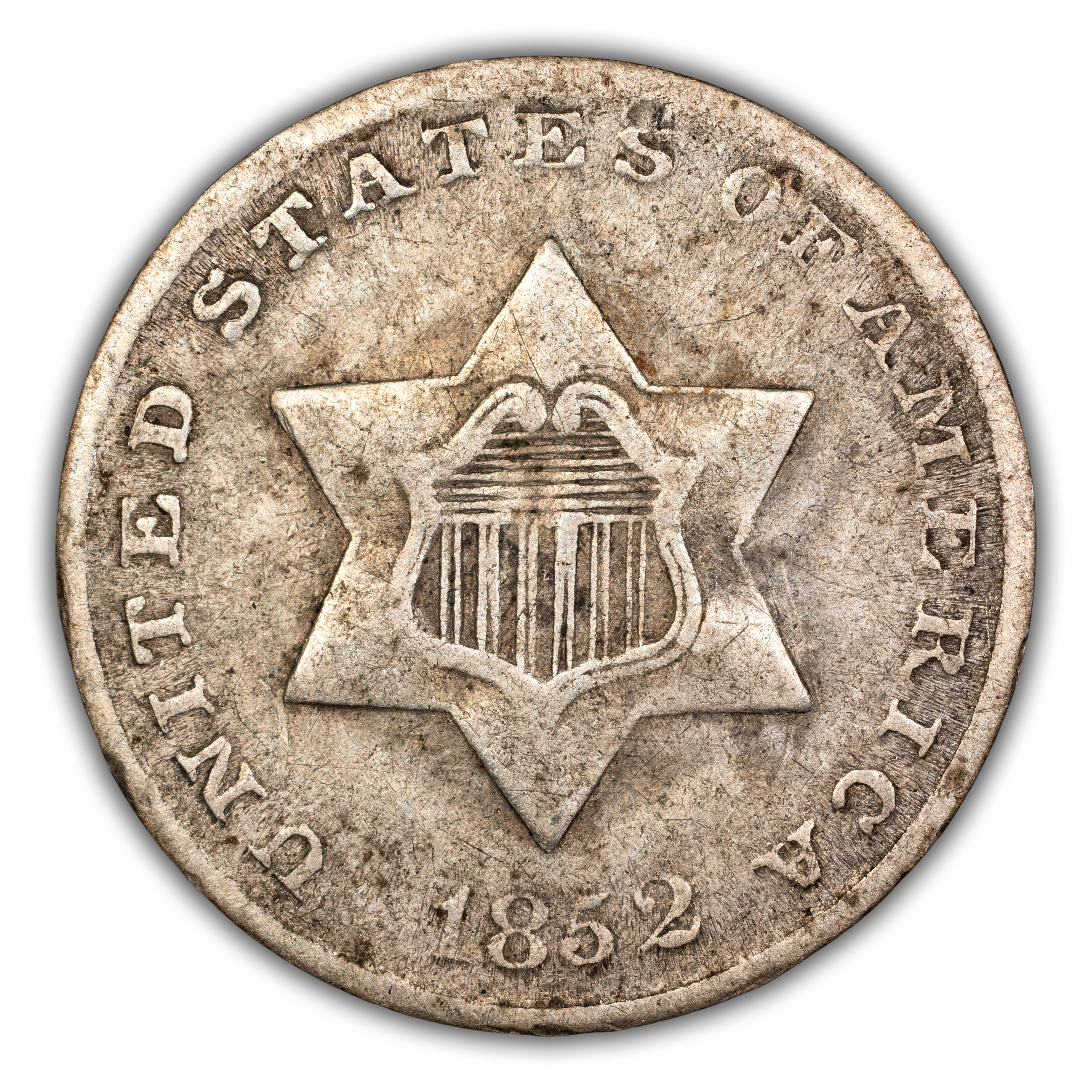 1852 3cS Doubled Die Reverse, FS-801 MS