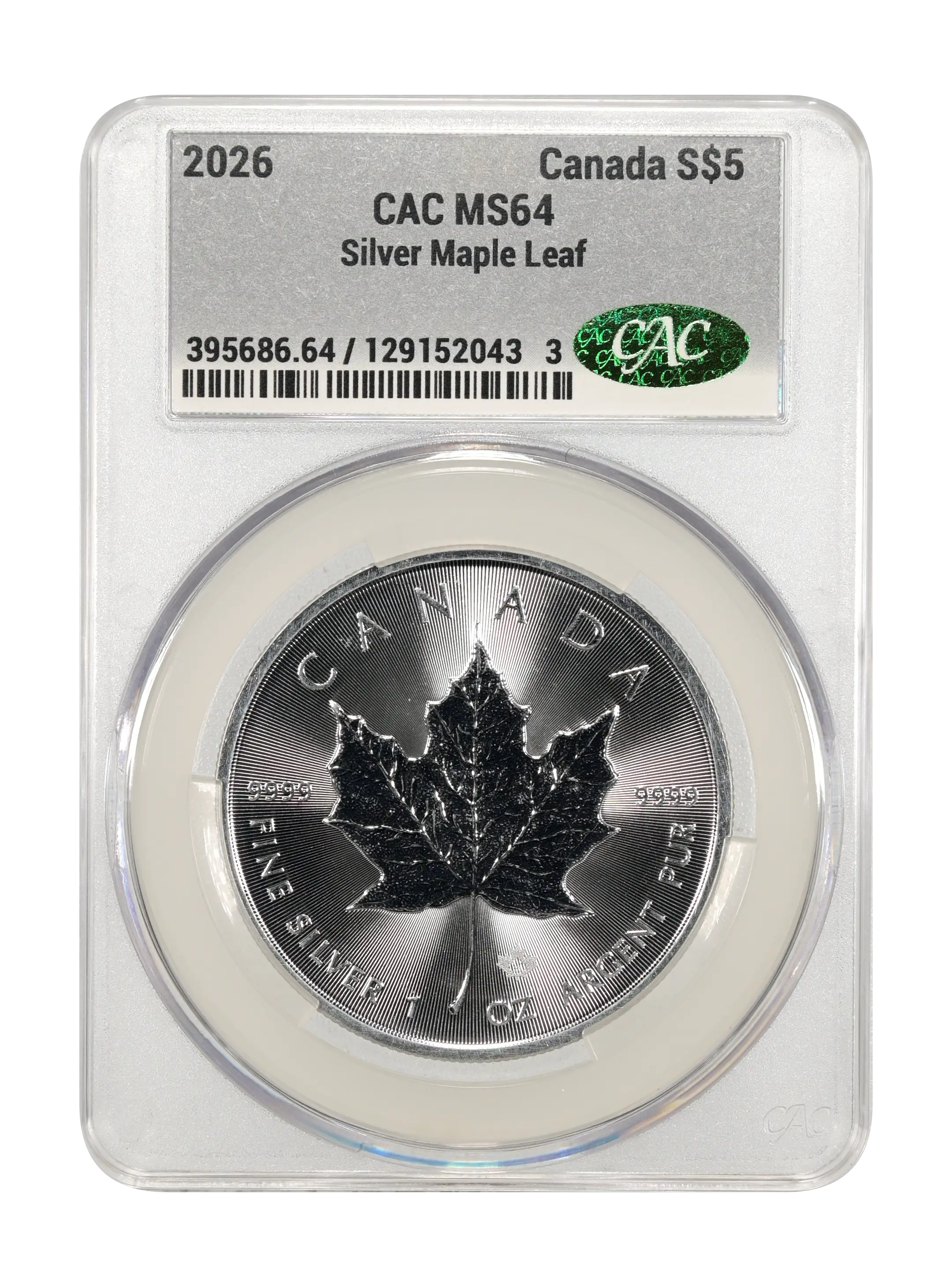2026 S$5 1oz Silver, Maple Leaf MS thumbnail 7