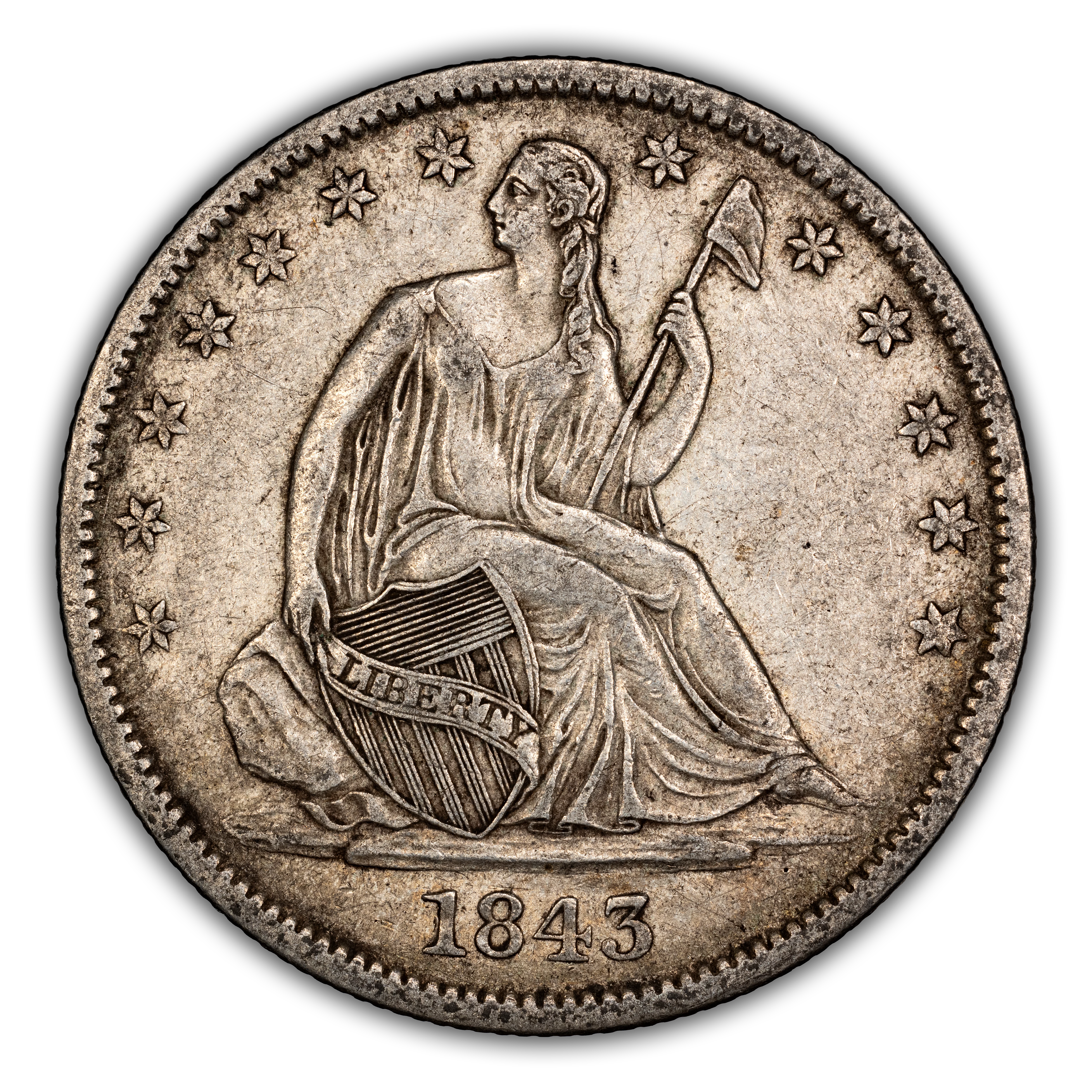1843-O 50c MS