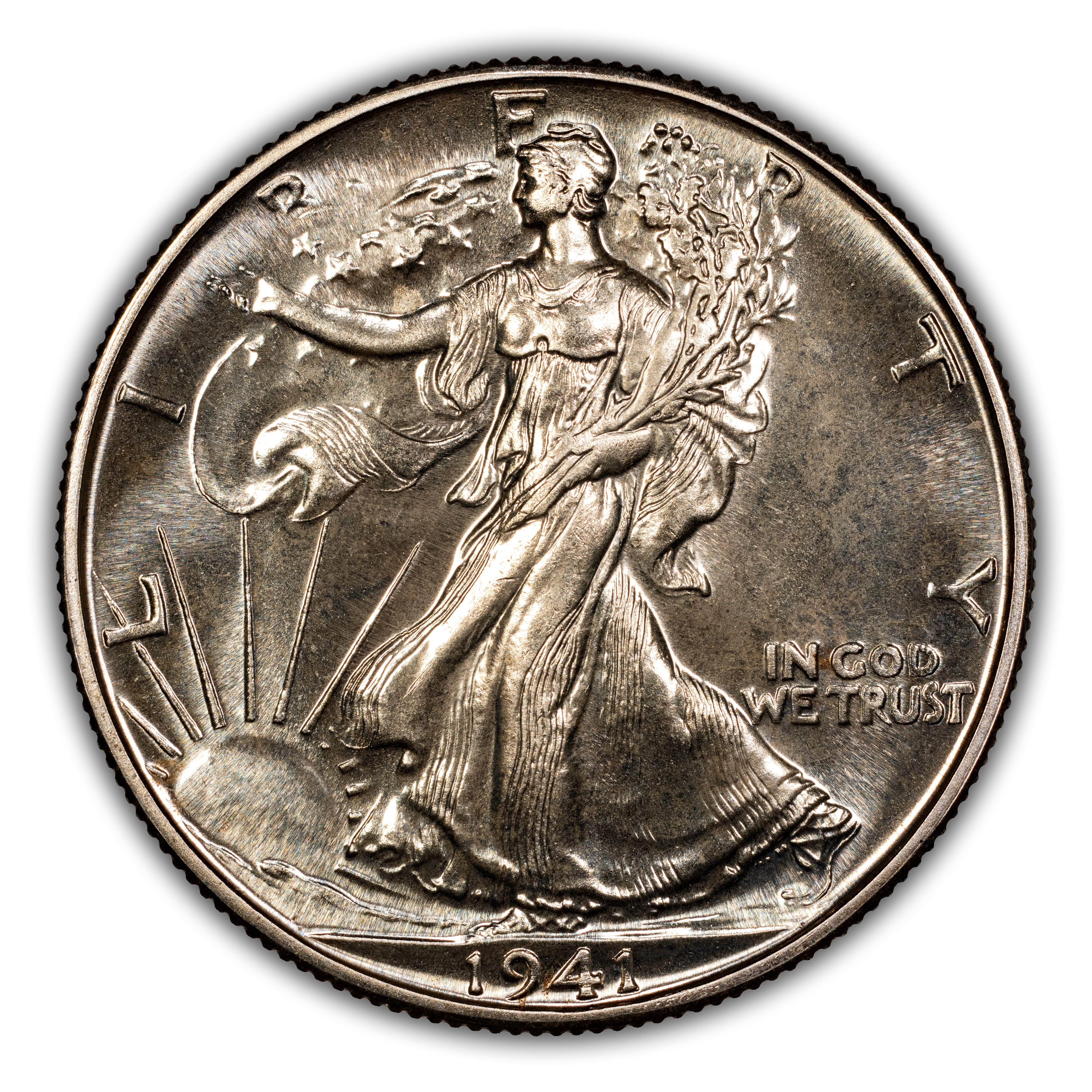 Walking Liberty Half Dollar Set 50c 7 Coins PR thumbnail 16