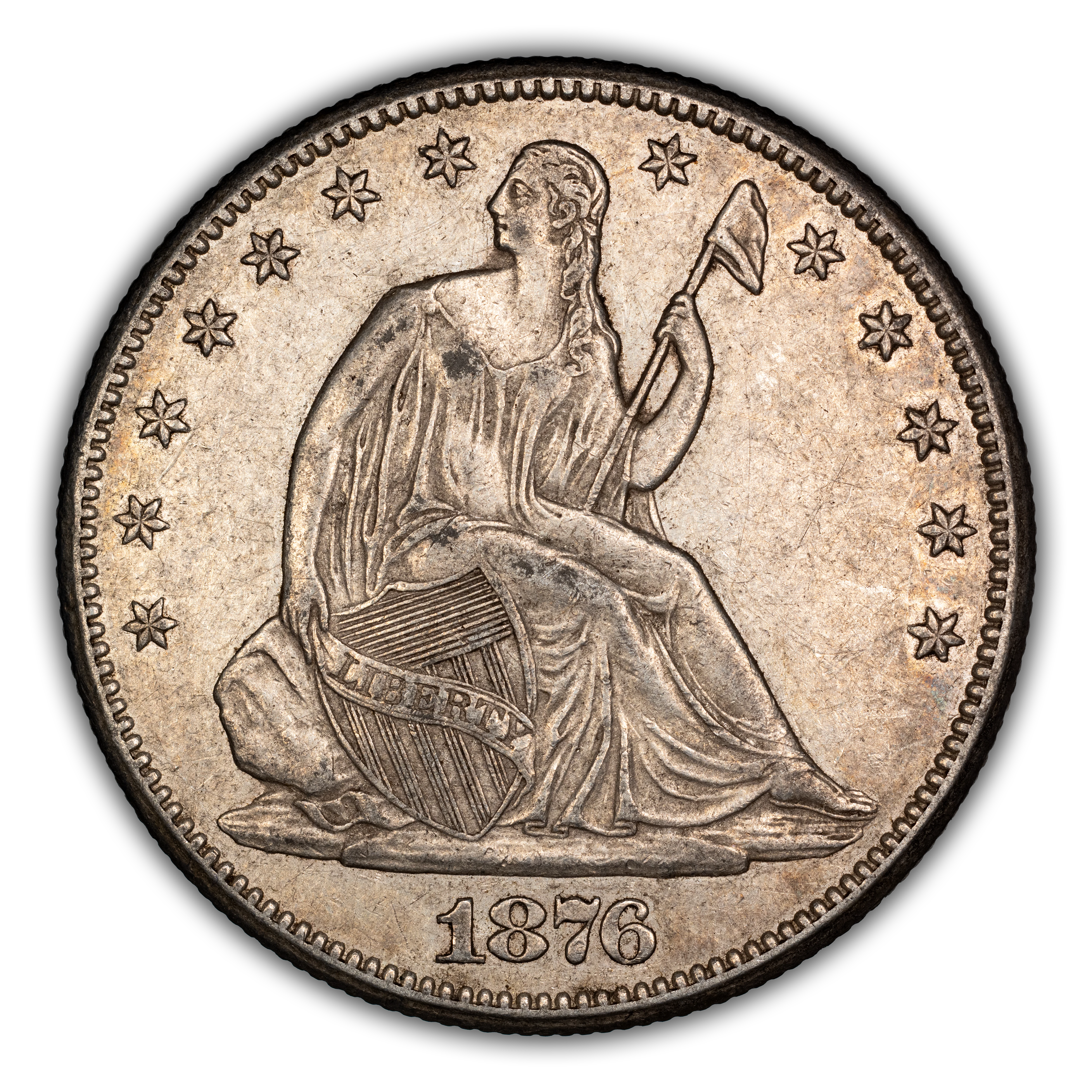 1876-CC 50c Misplaced Date, FS-301, WB-23 MS thumbnail 2