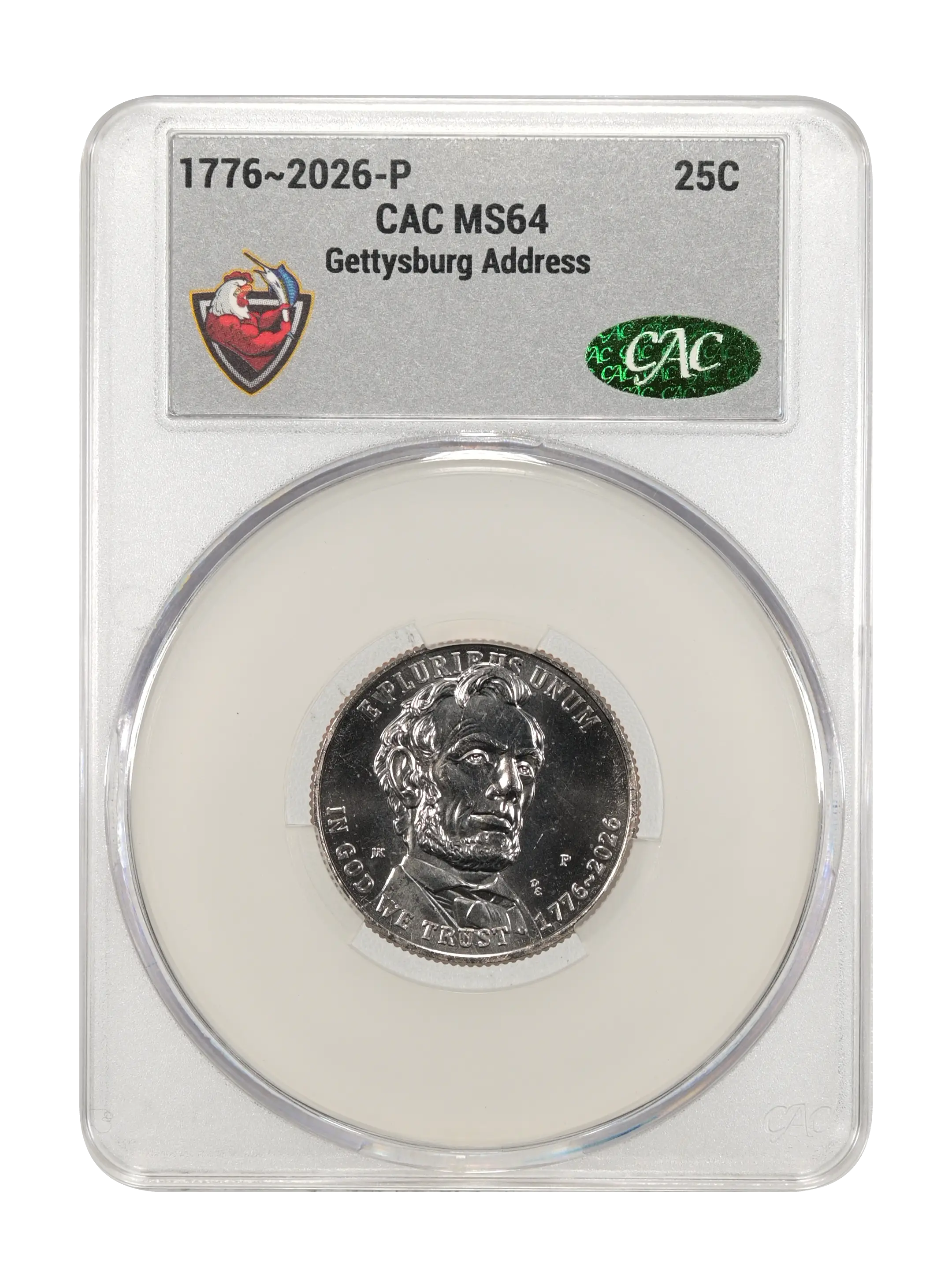1776~2026-P 25c Gettysburg Address MS thumbnail 5