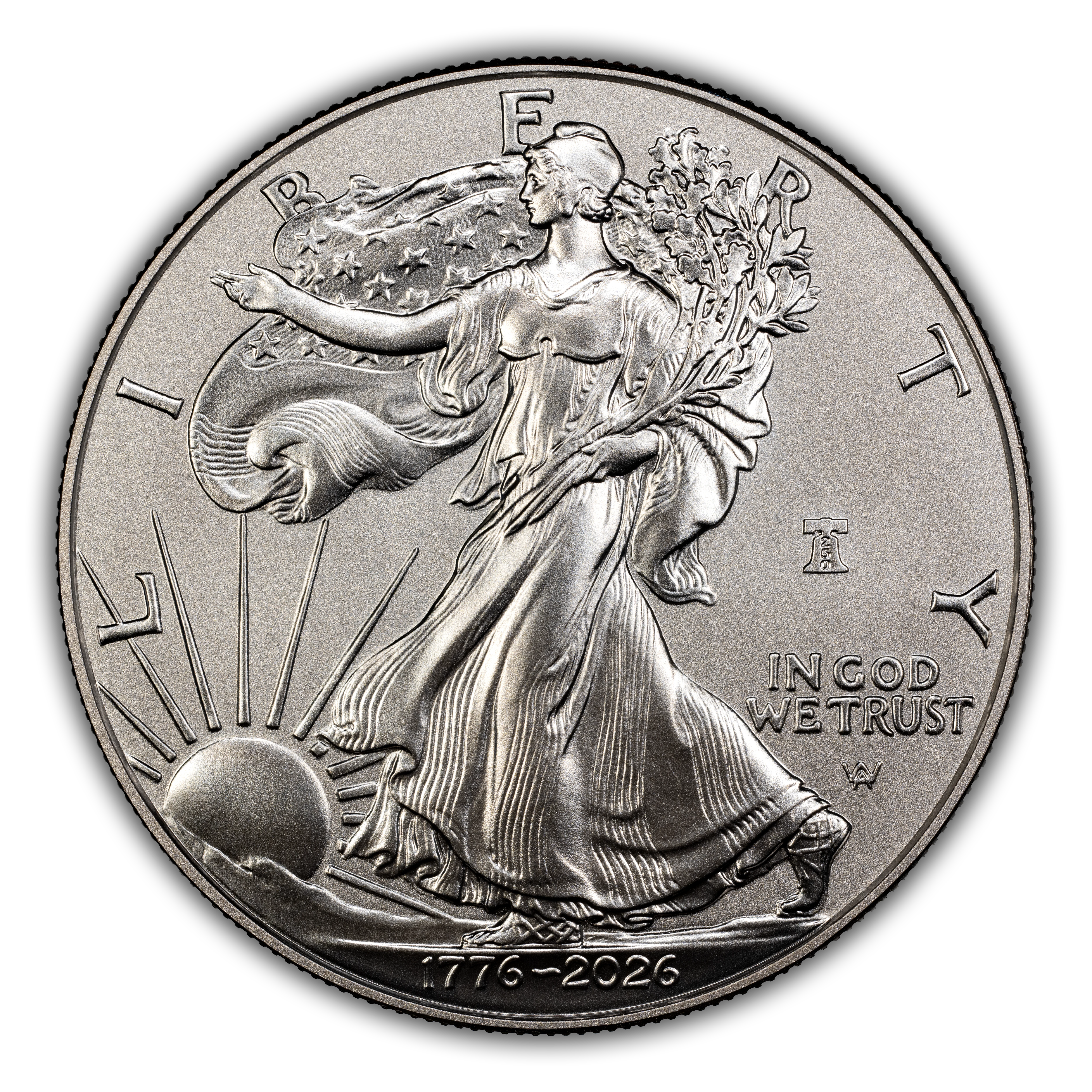 1776~2026-W $1  Silver Eagle, Enhanced Unc, Liberty Bell Privy, 250th Anniversary MS thumbnail 5