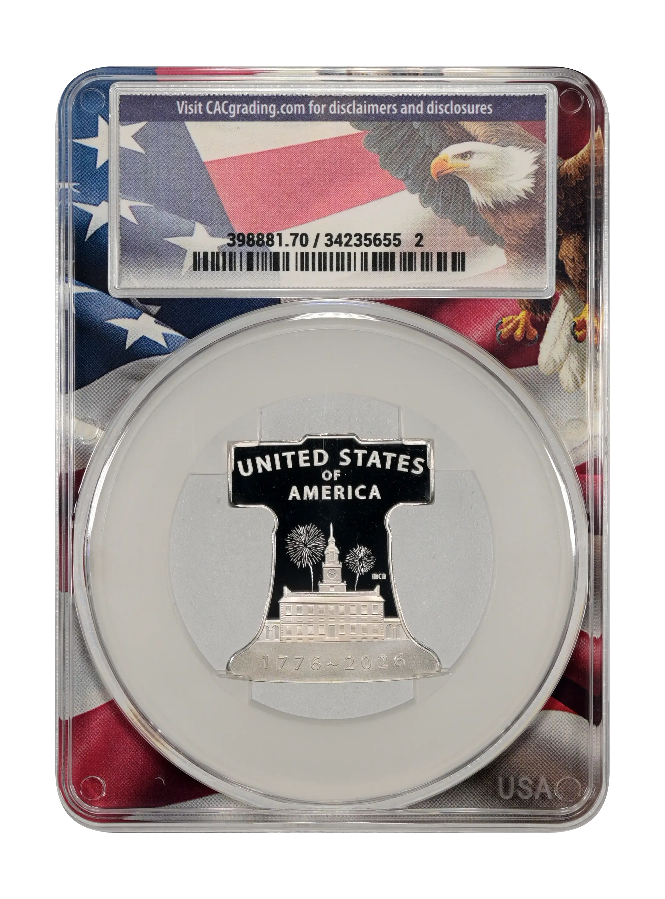 2026-P Medal 1/2oz Silver, Freedom Ringing, Liberty Bell PR DCAM thumbnail 5