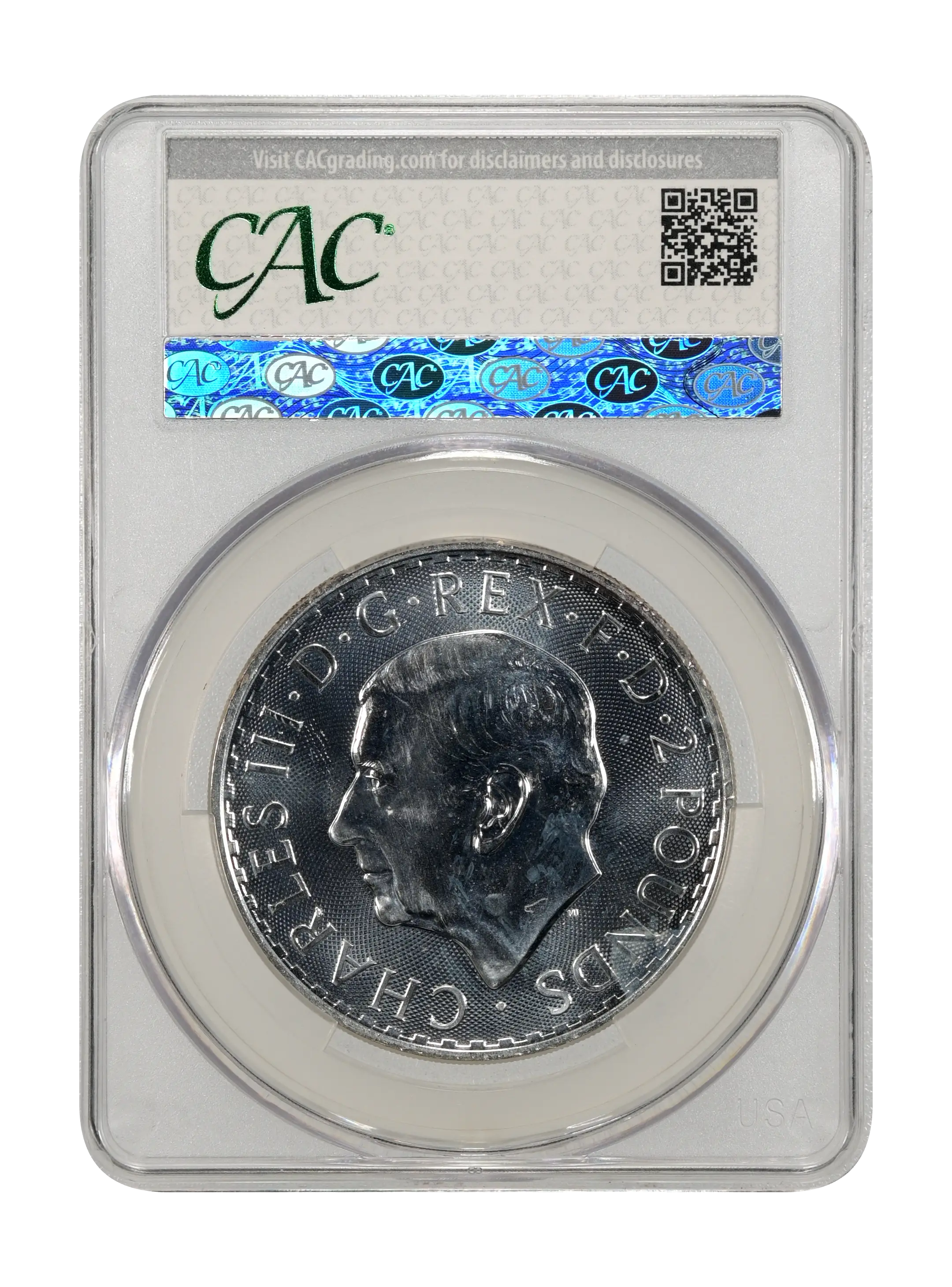2023 S£2 1 oz Silver, Britannia, King Charles III MS thumbnail 4