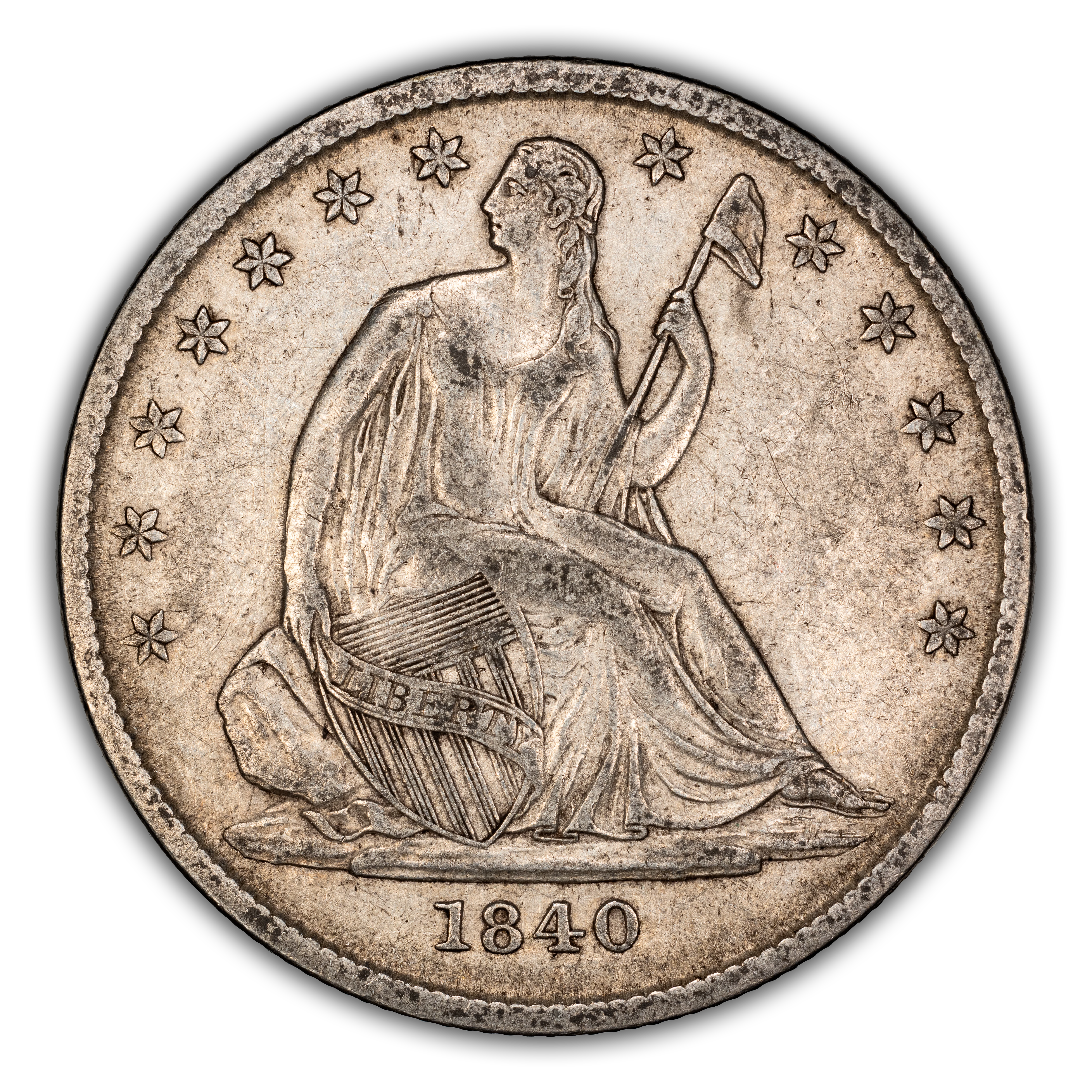 1840-O 50c Small O, WB-10 MS