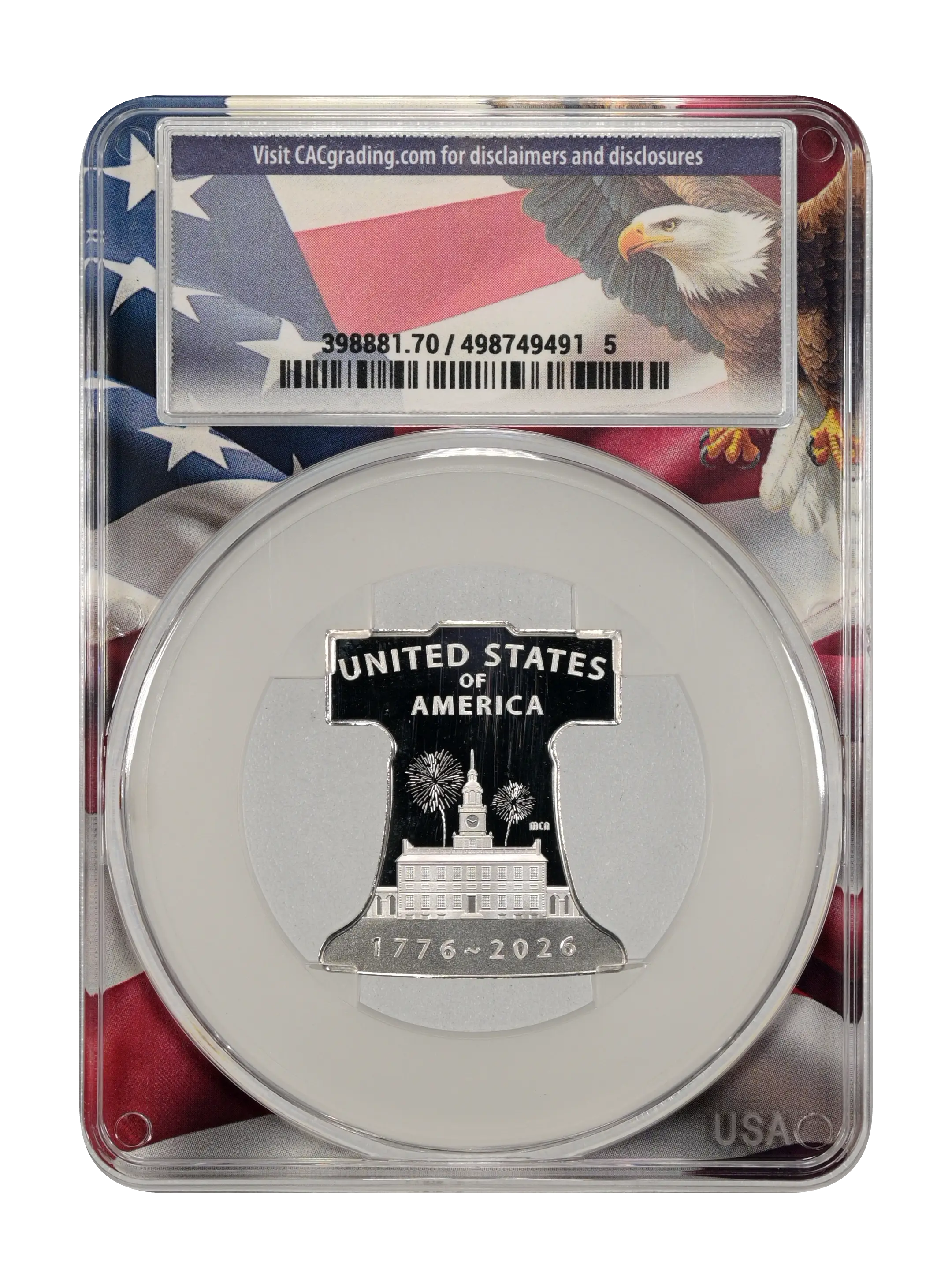 2026-P Medal 1/2oz Silver, Freedom Ringing, Liberty Bell PR DCAM thumbnail 6