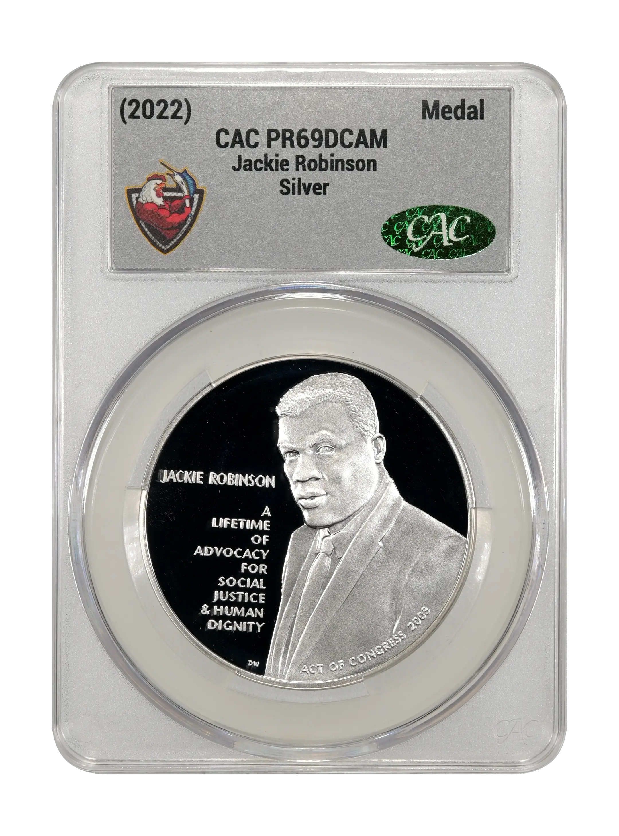 (2022) Medal Silver, Jackie Robinson PR DCAM thumbnail 7