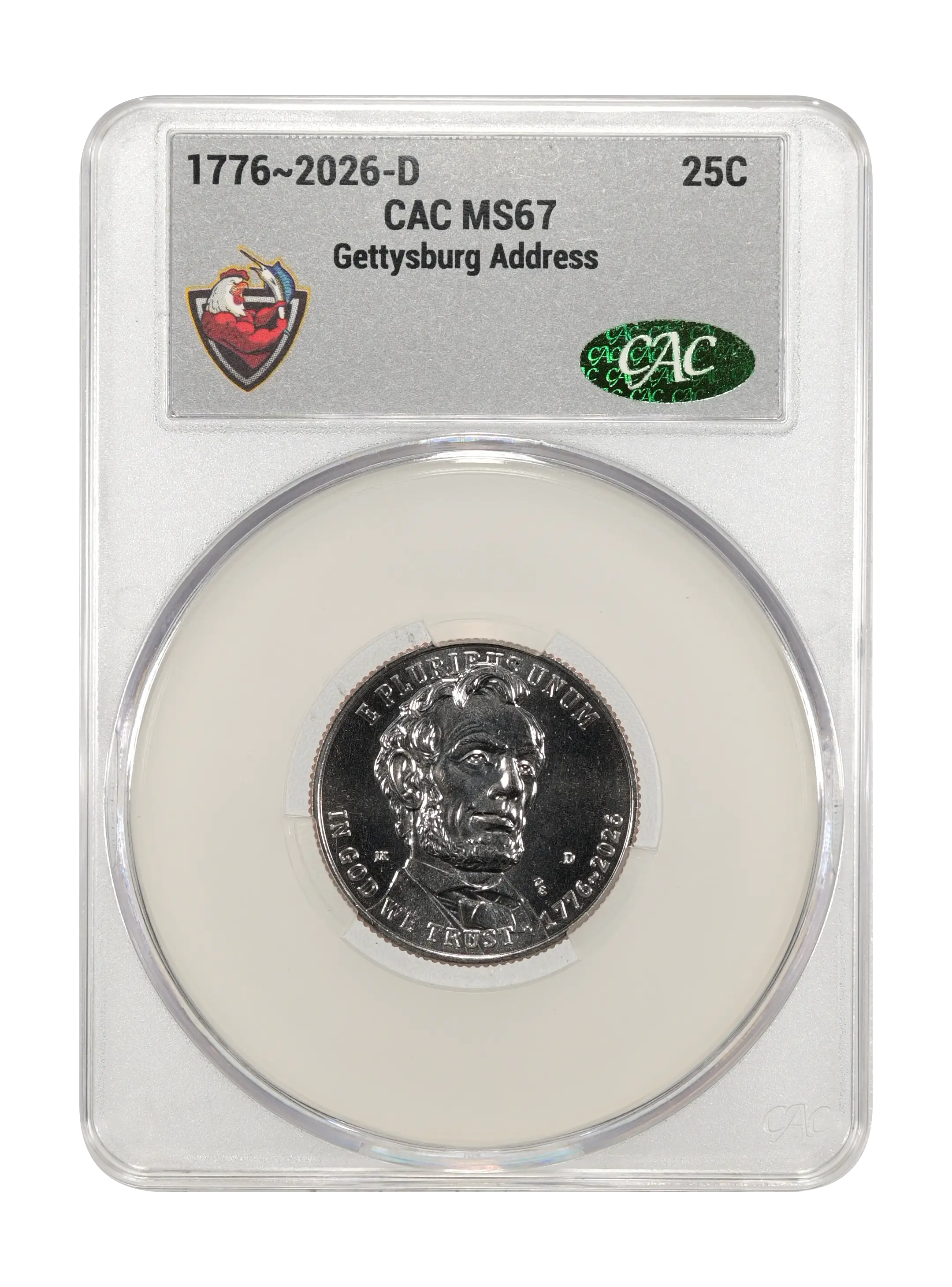 1776~2026-D 25c Gettysburg Address MS thumbnail 3