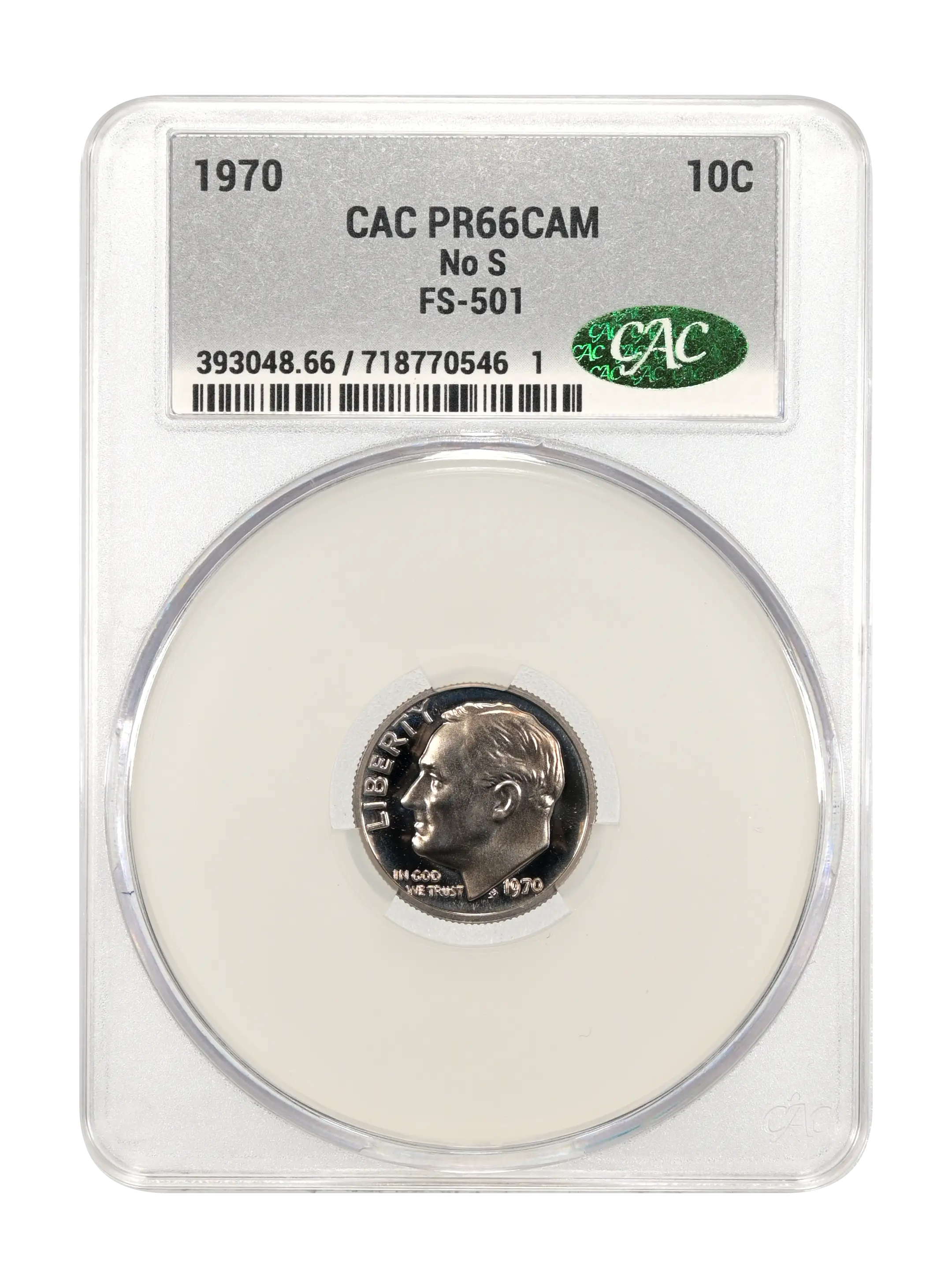 1970 10c No S, FS-501 PR CAM thumbnail 4
