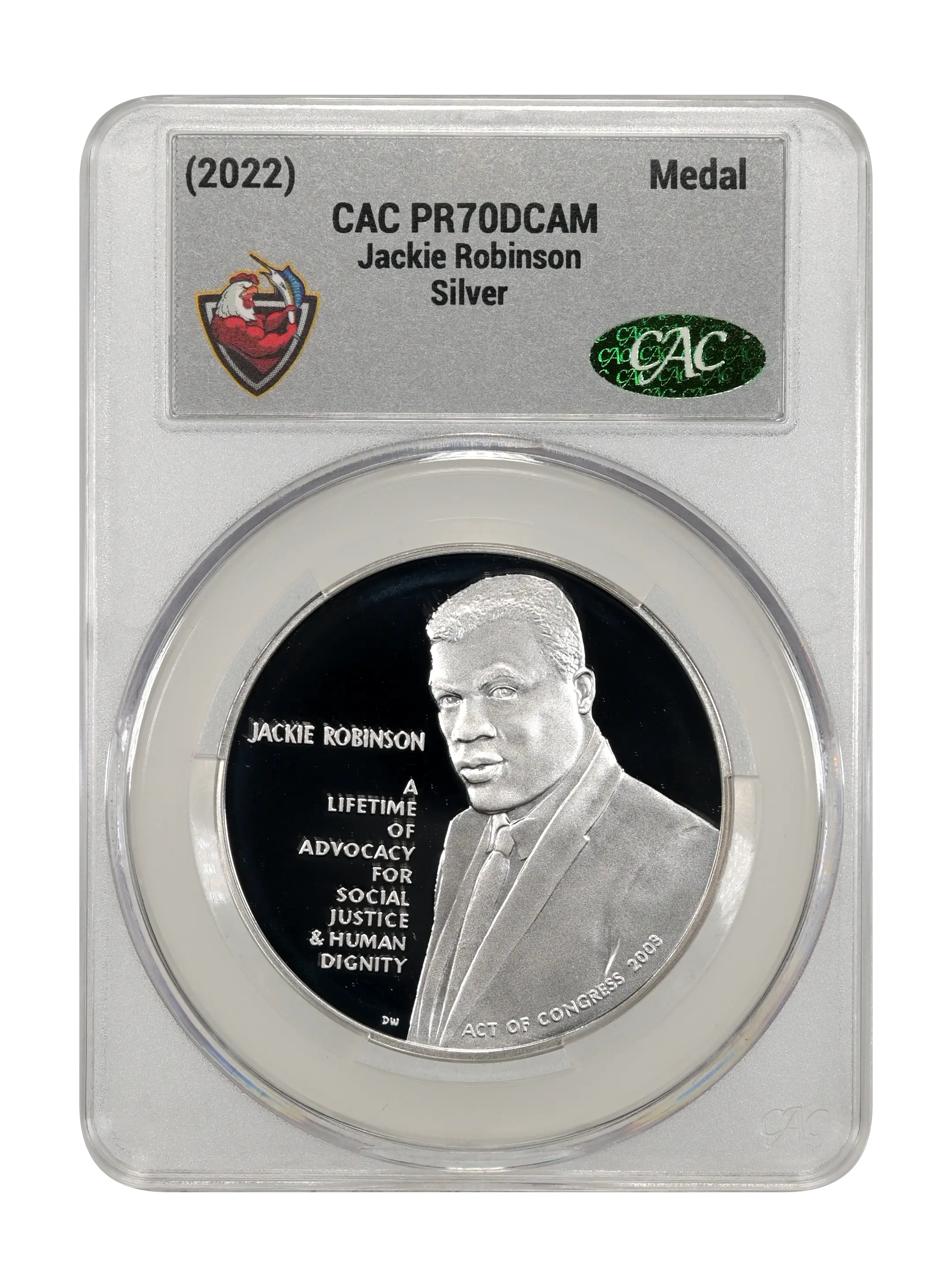(2022) Medal Silver, Jackie Robinson PR DCAM thumbnail 10