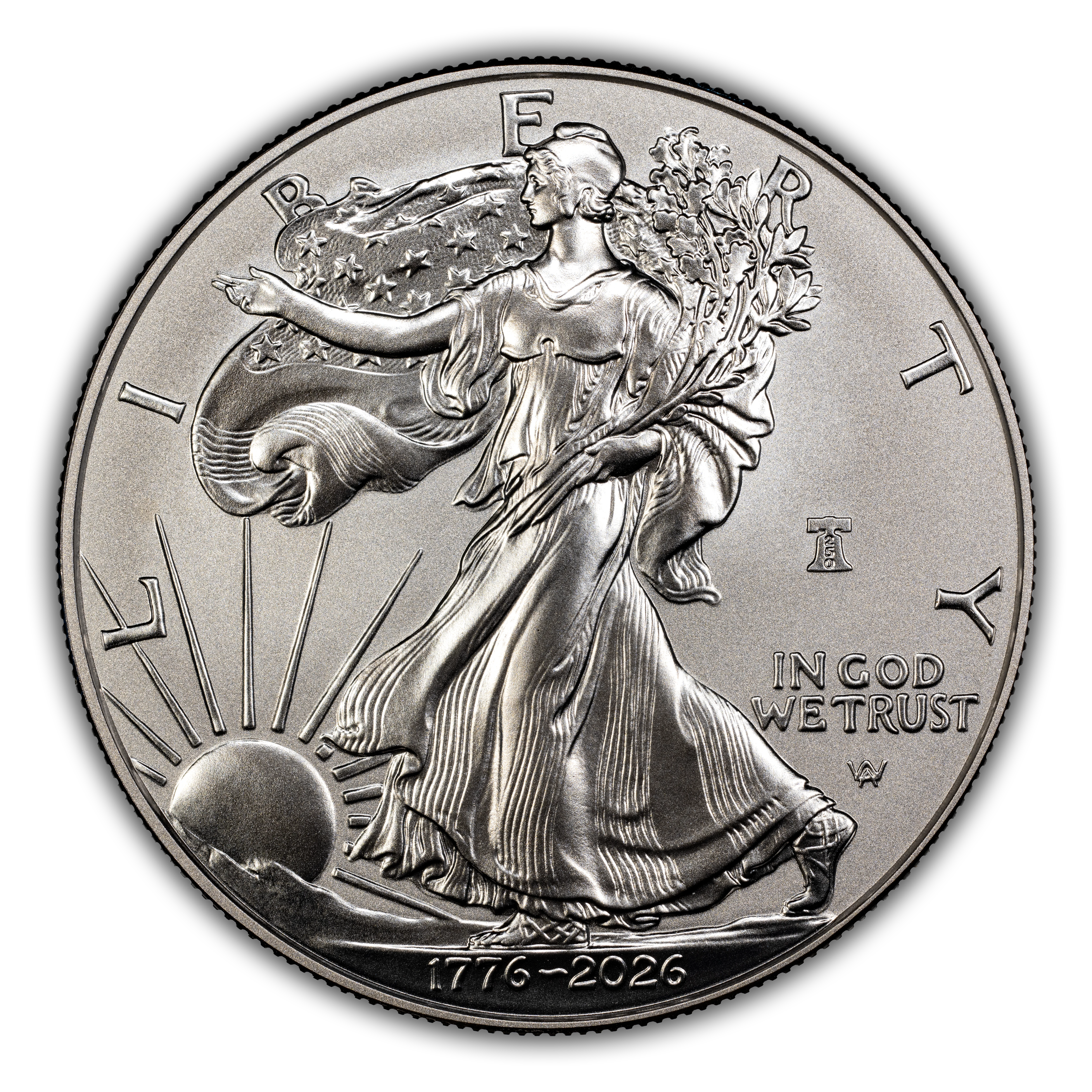 1776~2026-W $1  Silver Eagle, Enhanced Unc, Liberty Bell Privy, 250th Anniversary MS thumbnail 6