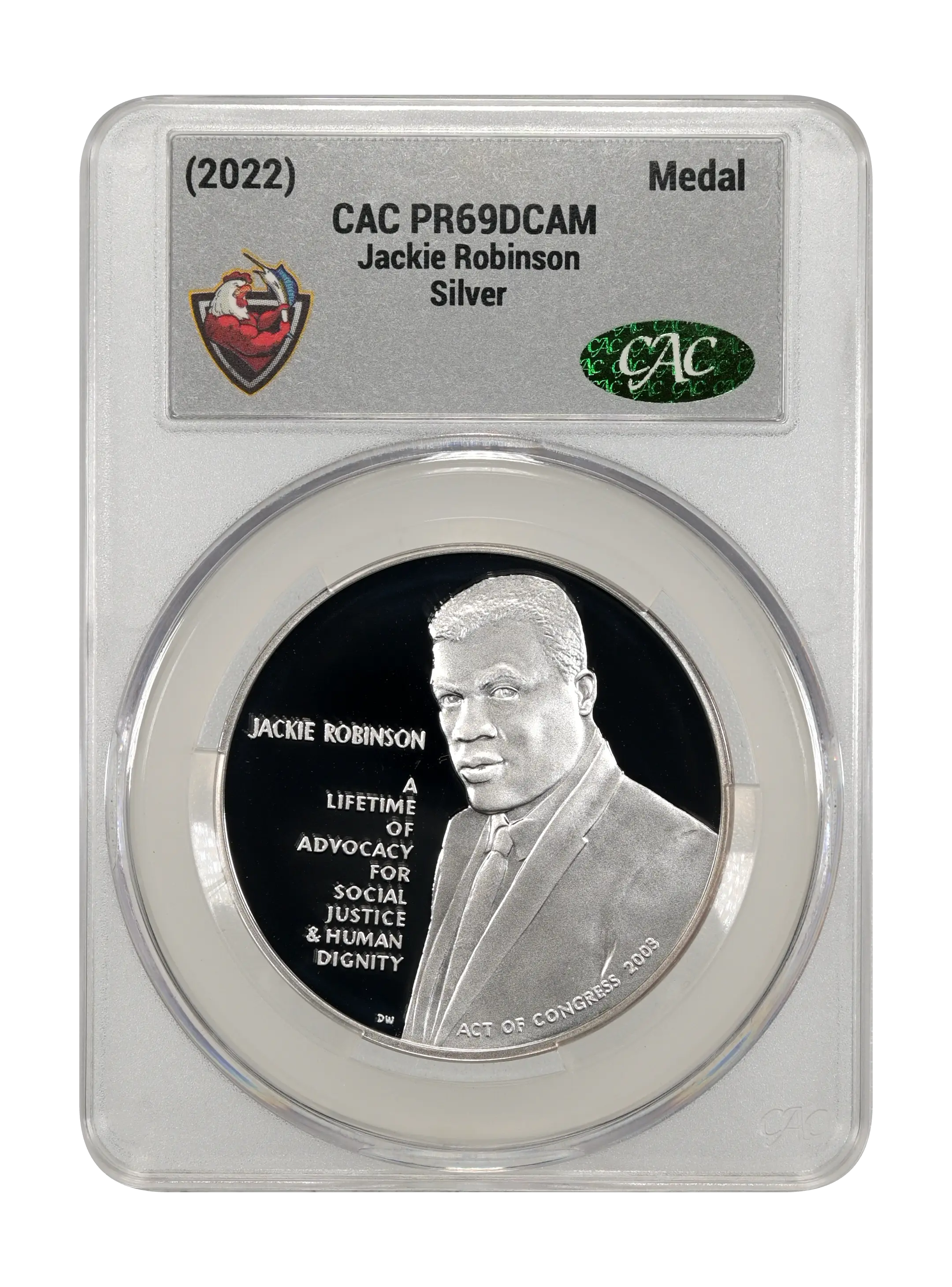(2022) Medal Silver, Jackie Robinson PR DCAM thumbnail 11