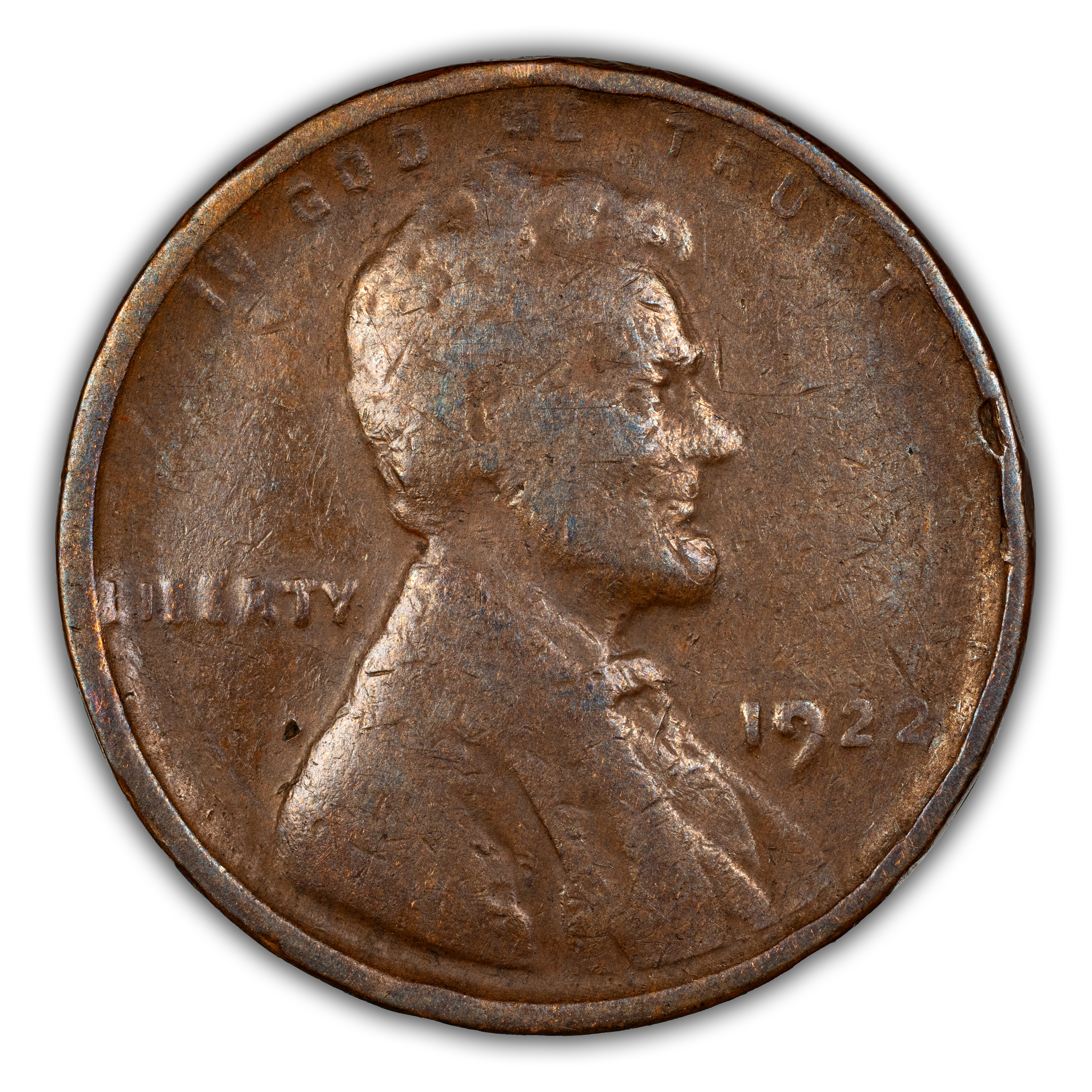 1922-D 1c Weak D, Weak Reverse, Die Pair 1 MS BN thumbnail 3