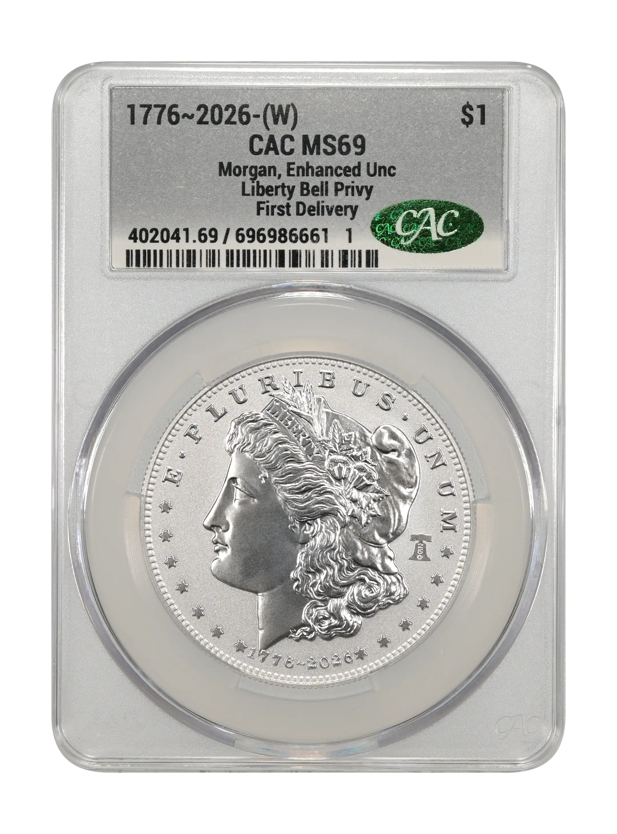 1776~2026-(W) S$1 Morgan, Liberty Bell Privy, Enhanced Uncirculated MS thumbnail 8