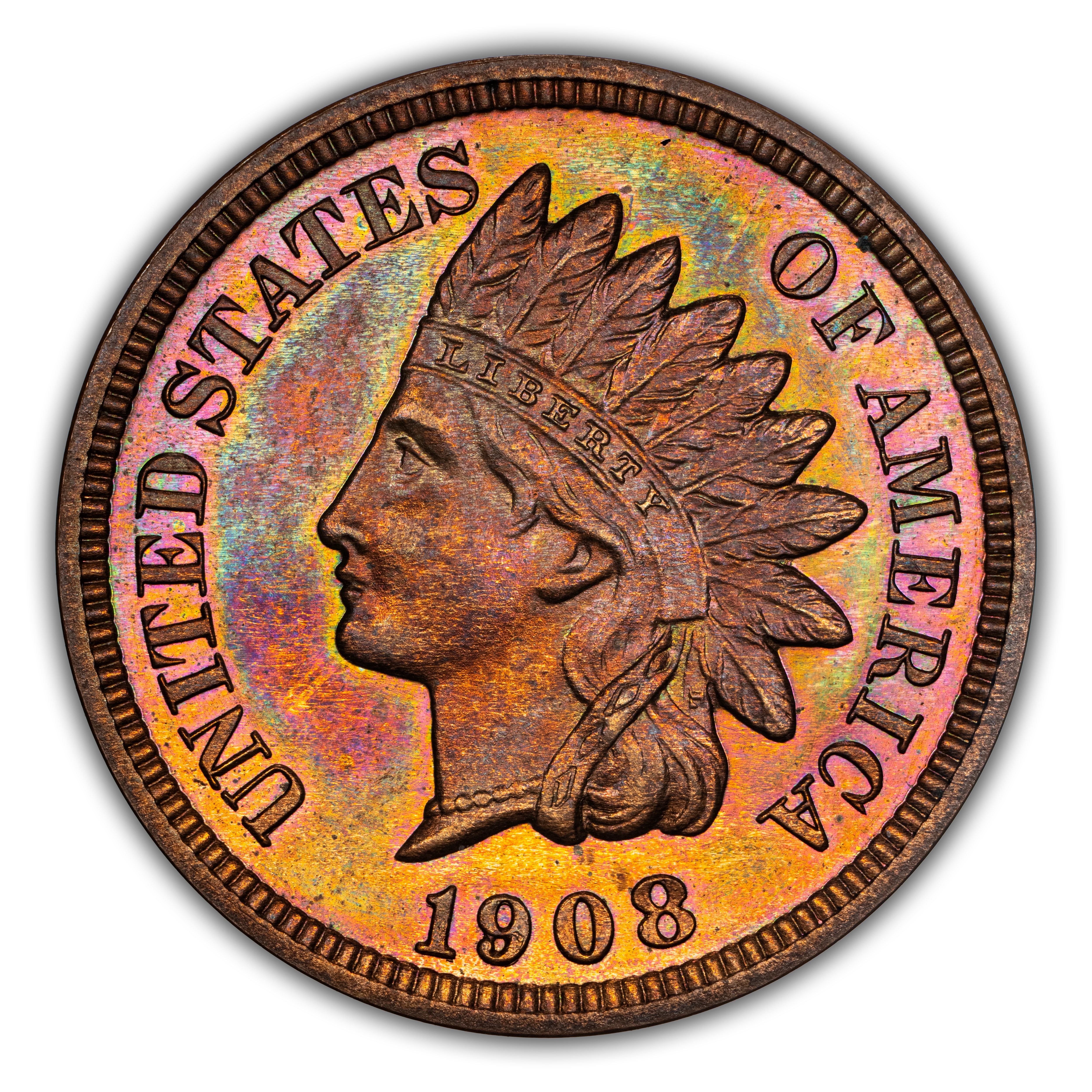 1908 1c PR BN