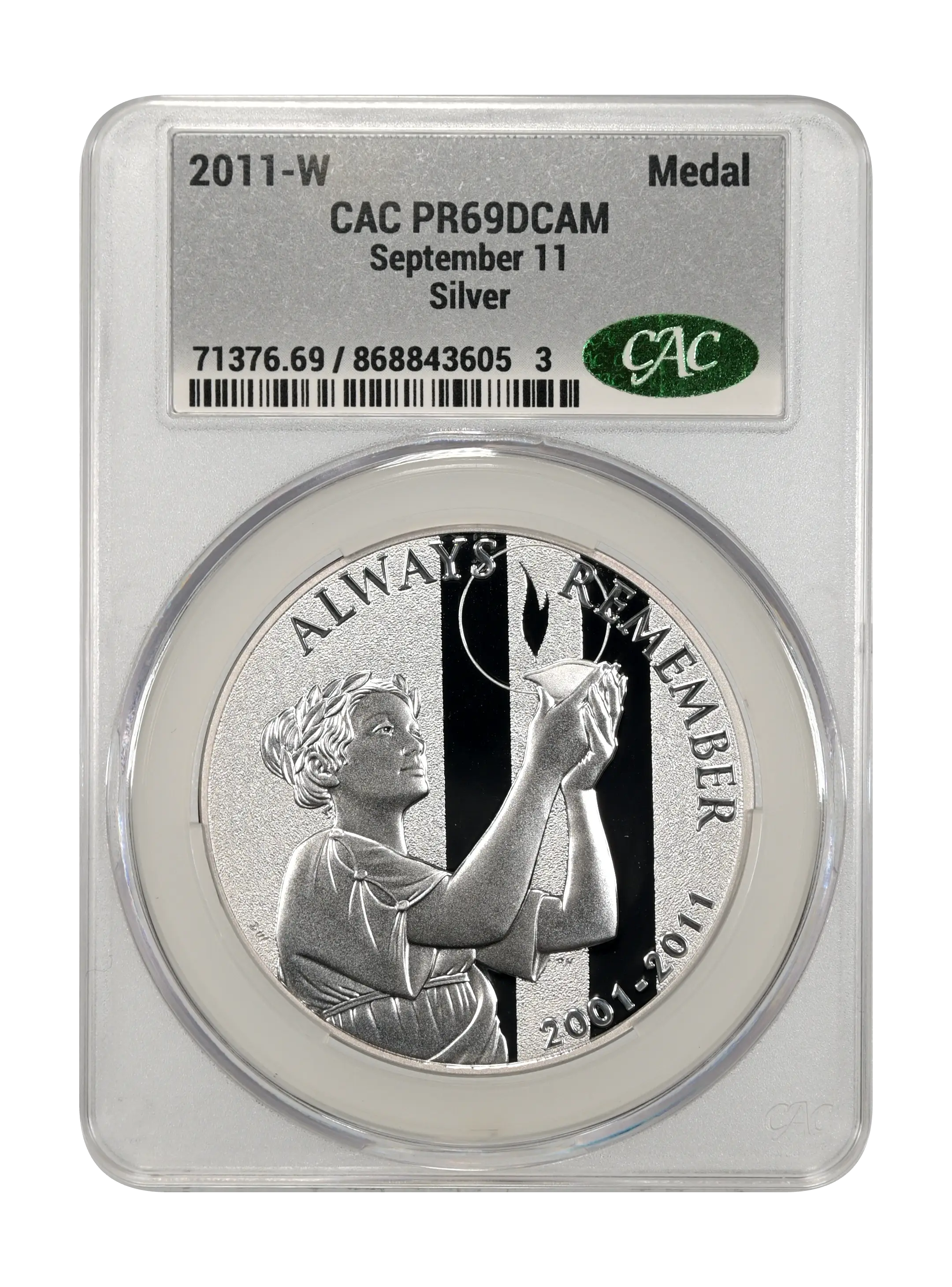 2011-W Medal Silver, September 11 PR DCAM thumbnail 5